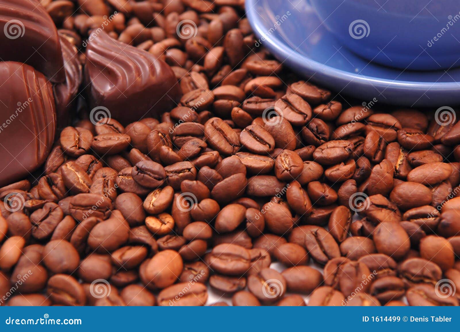 Coffee beans and chocolate stock image. Image of beans 1614499