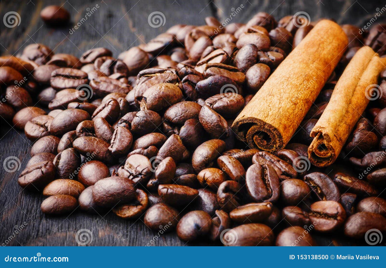 coffee beans,cinnamon sticks,aroma, coffee,natural, bean, spices, drink, food, brown, on wooden background
