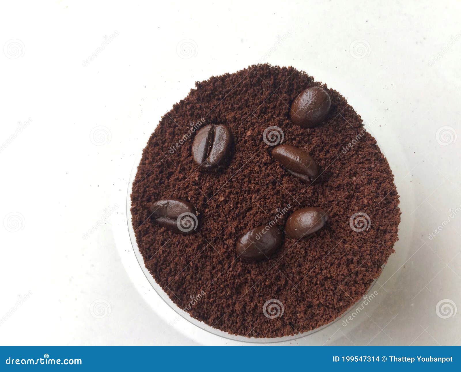 Coffee Beans and Coarse Grind Powder Stock Photo Image of brown, espresso 199547314