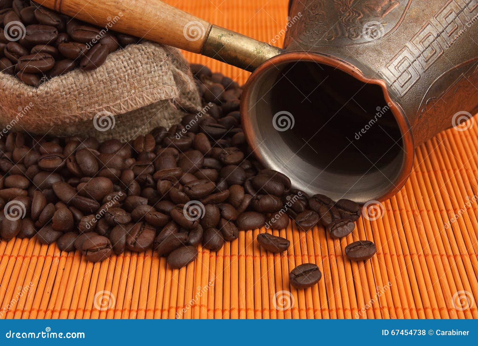 Coffee Beans and Coffee Maker Stock Photo Image of brown, macro 67454738