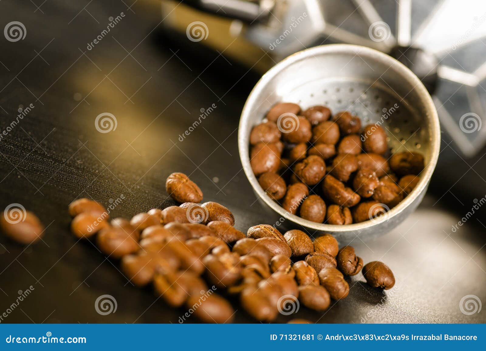 Coffee Beans on a Coffee Maker Stock Image Image of espresso, drink