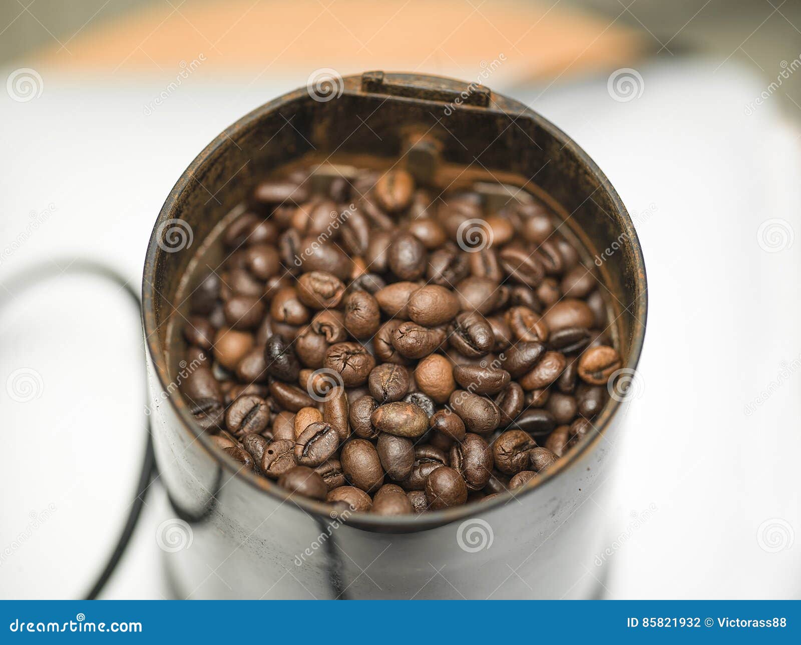 Coffee Beans in Coffee Maker Stock Photo Image of maker, roasted