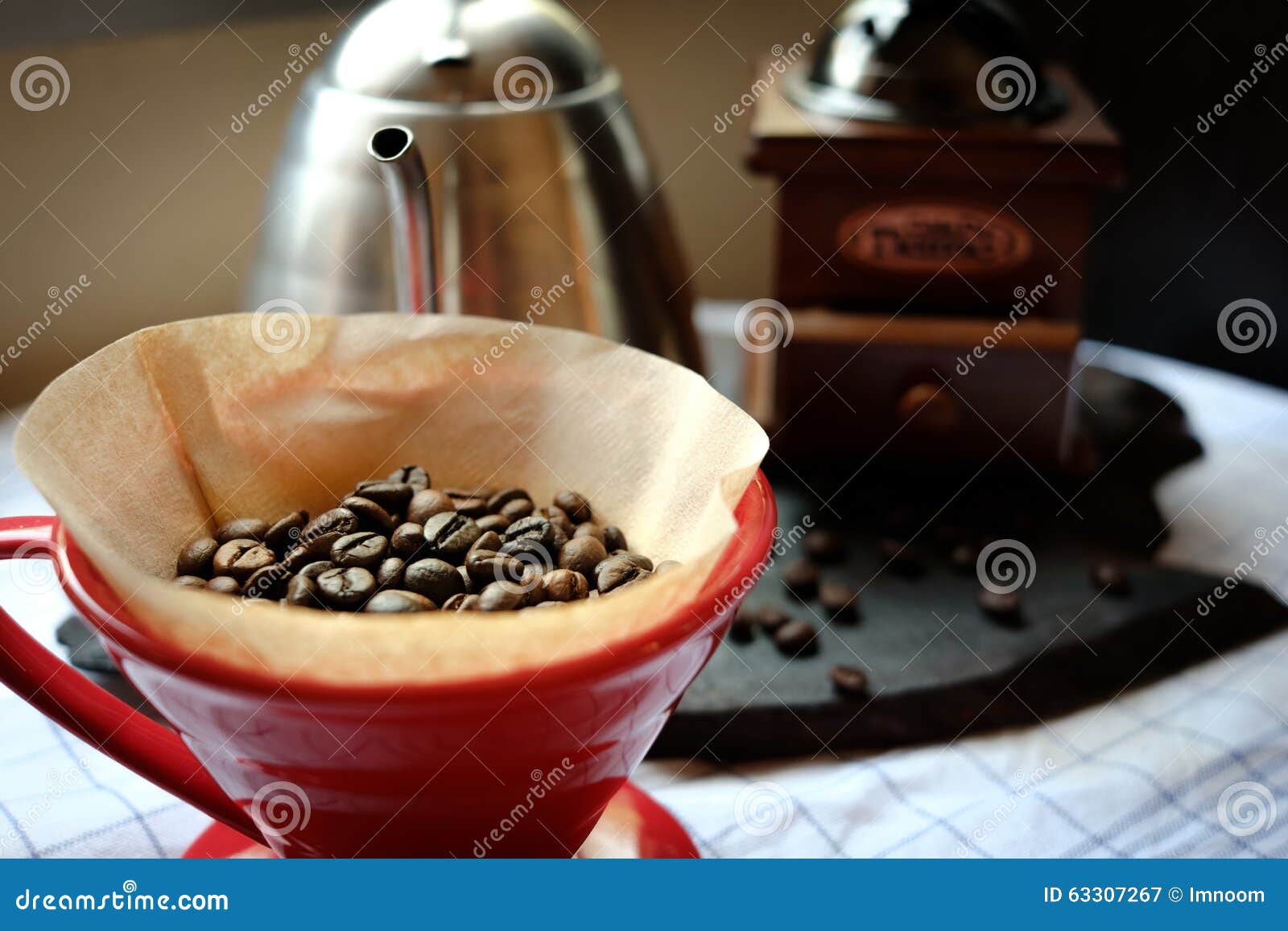 Coffee beans stock image. Image of filter, brew, hand 63307267