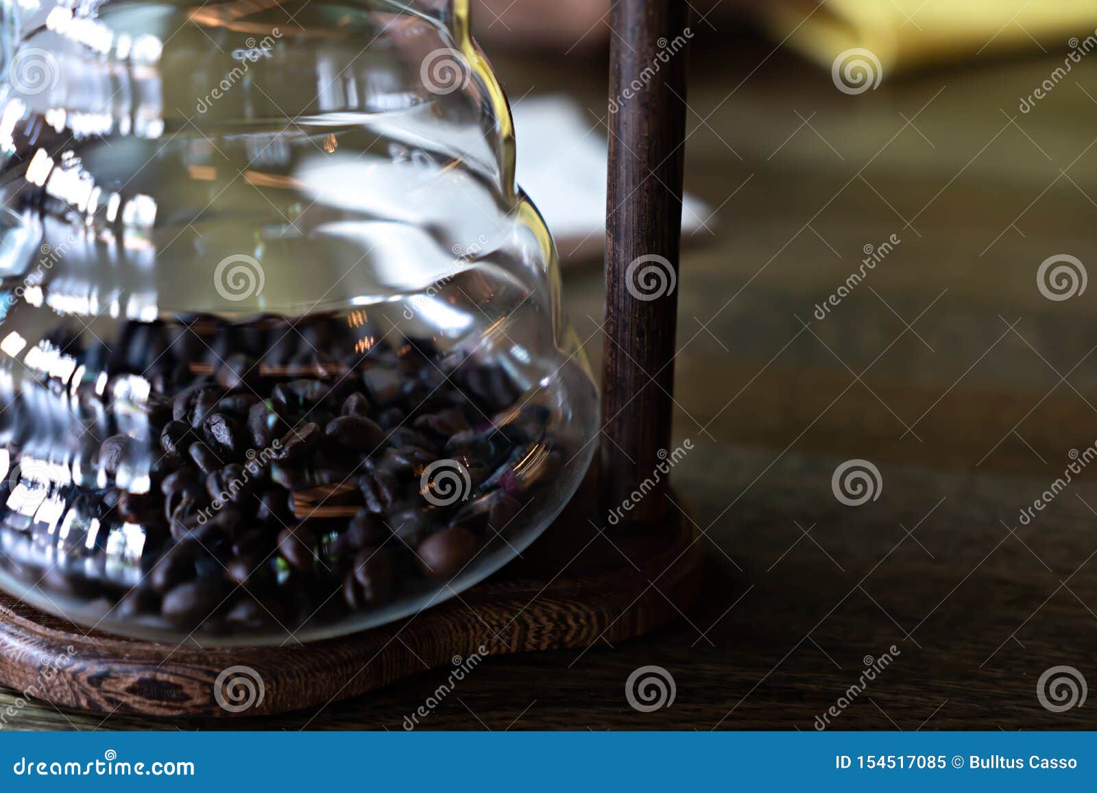 Coffee Beans with Glass for Decorate at Coffee Shop Stock Image Image