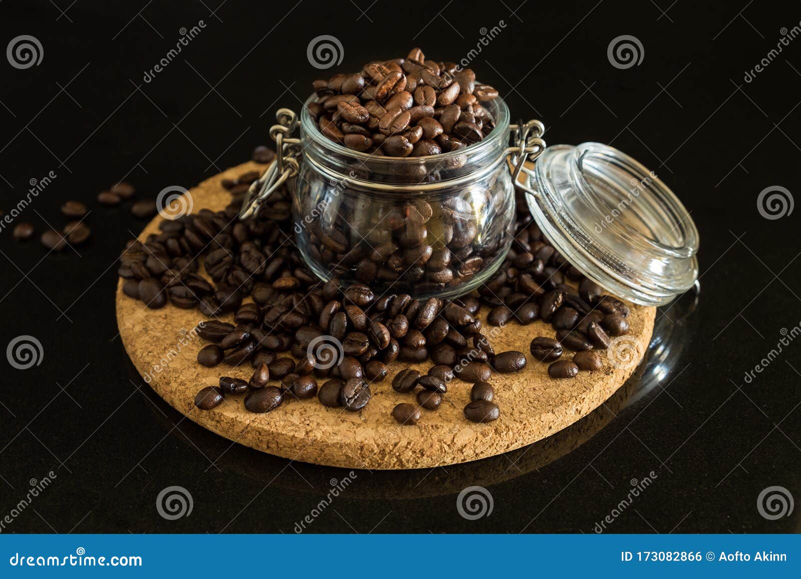 Coffee beans in Glass Jar stock photo. Image of coffee 173082866