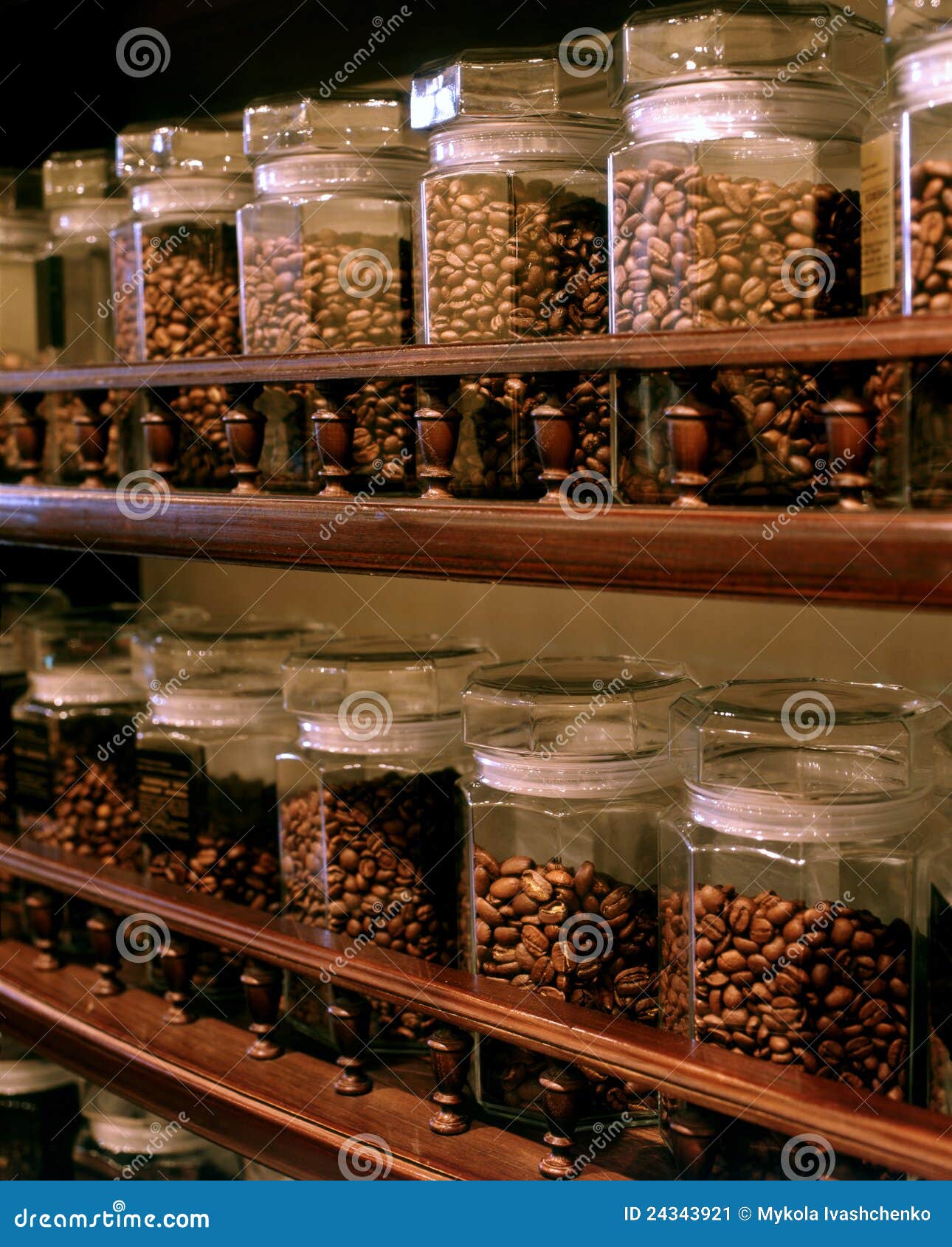 Coffee Beans on Grocery Shelves Stock Image Image of shop, beans