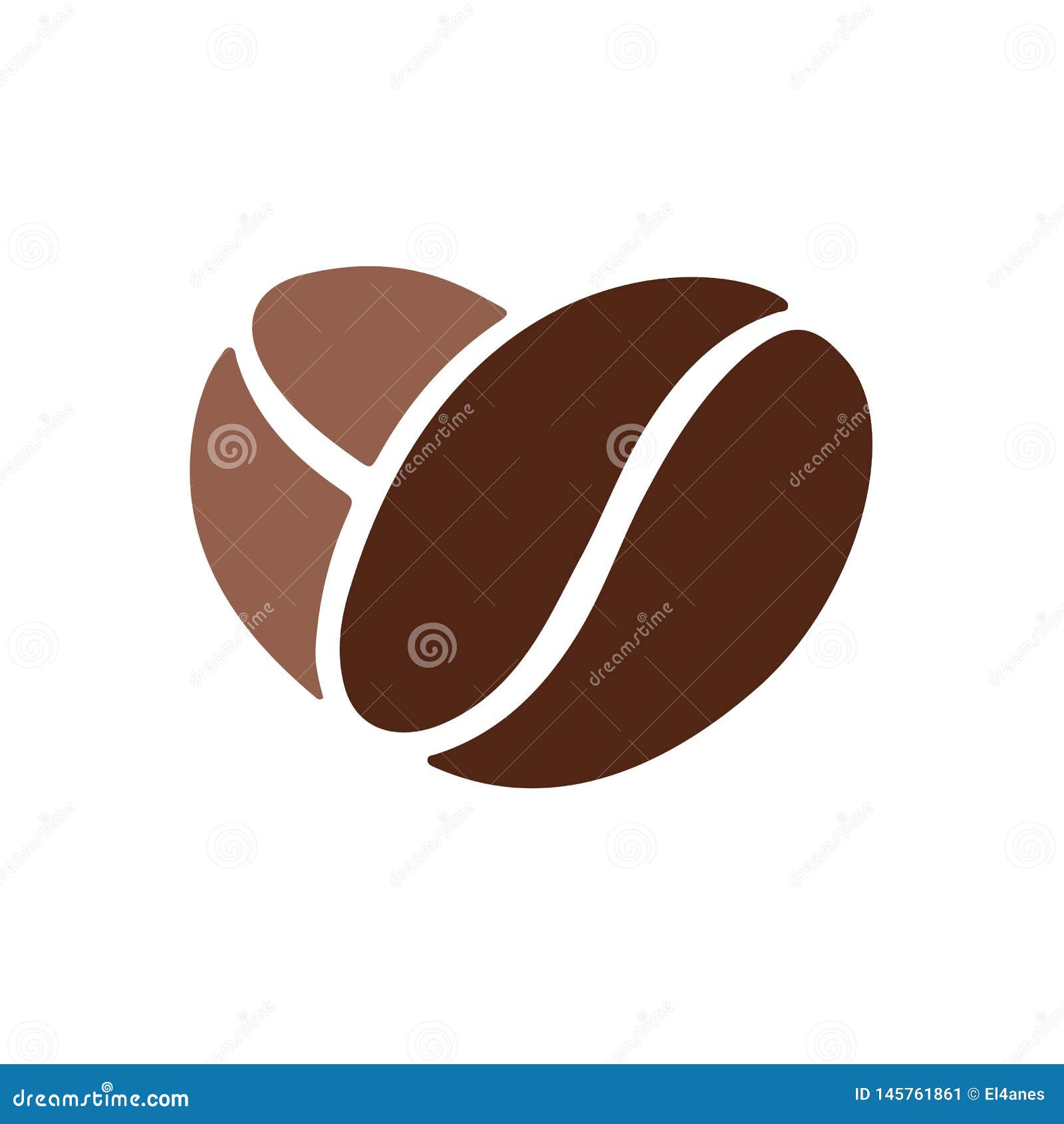 Coffee beans heart stock vector. Illustration of white 145761861