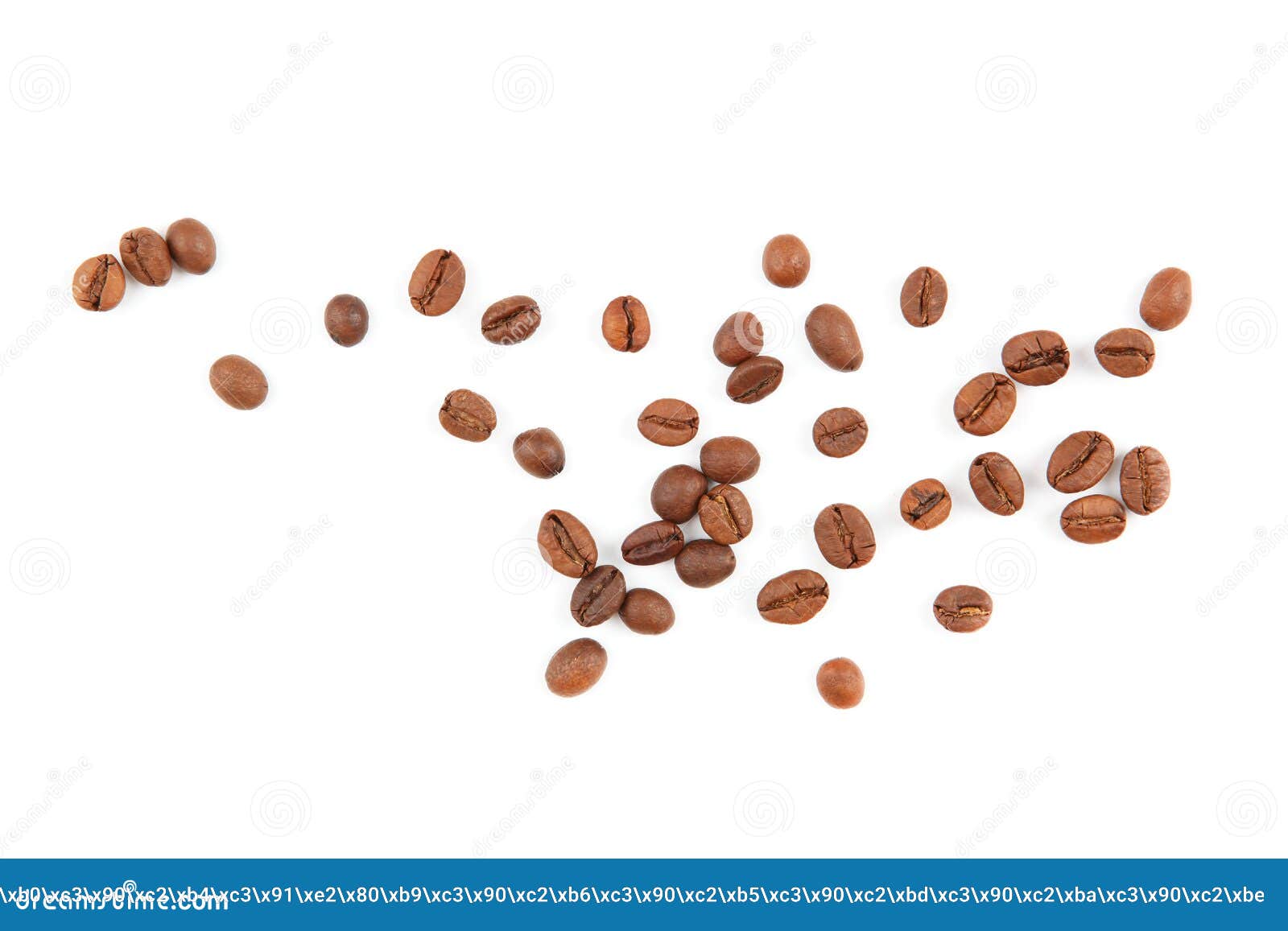 Coffee Beans Isolated on White Stock Image Image of classic, dark