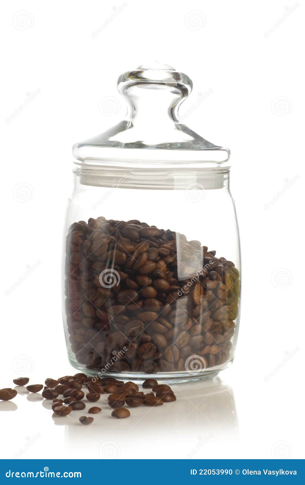 Coffee beans in a jar stock photo. Image of sealed, roasted 22053990