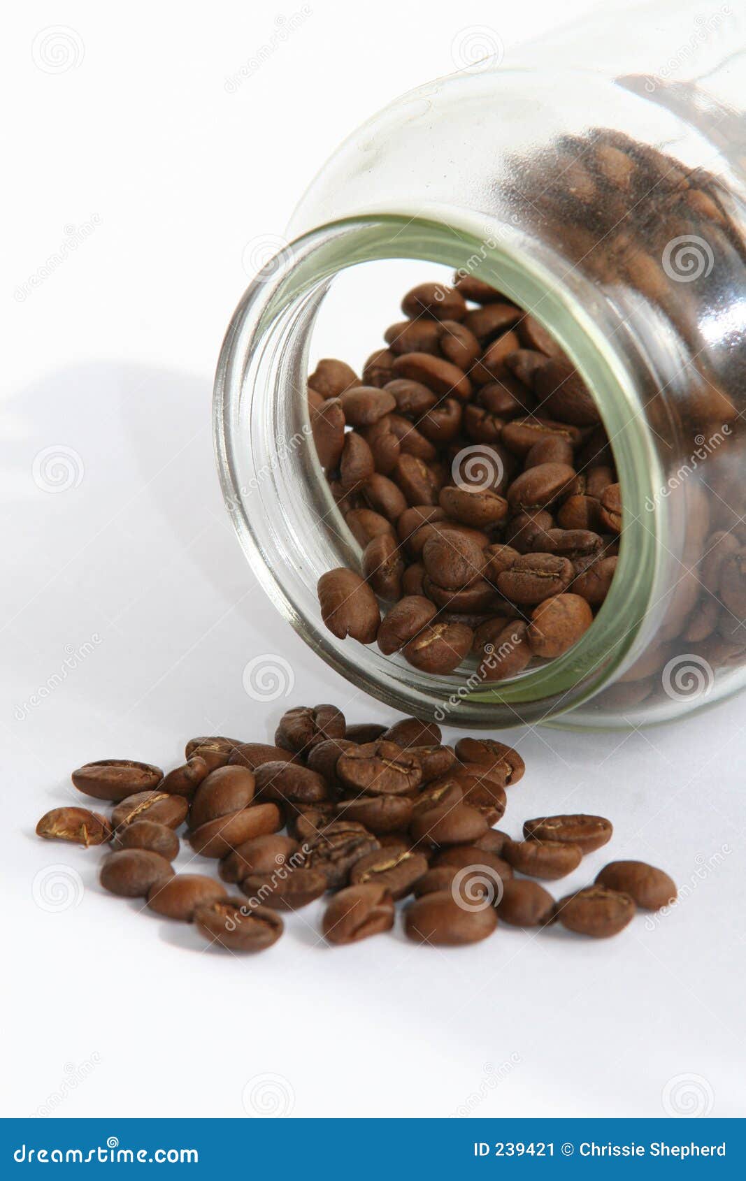 Coffee beans & jar stock image. Image of aromatic, container 239421