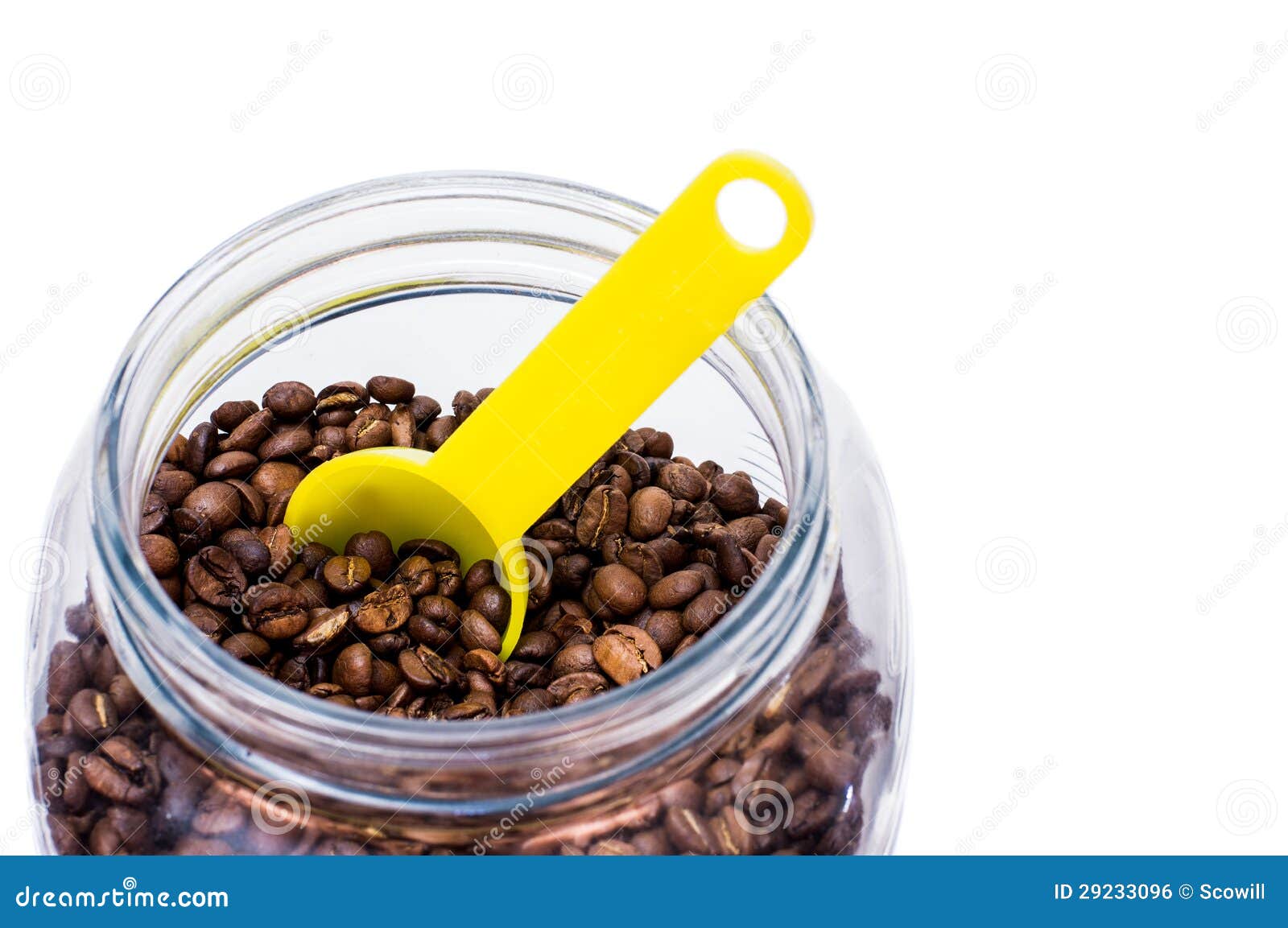 Coffee Beans in a Jar stock photo. Image of scoop, fresh 29233096