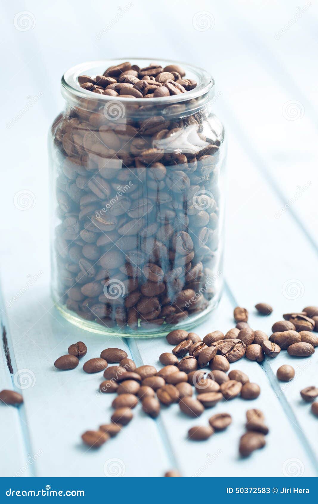 Coffee beans in jar stock image. Image of fresh, energy 50372583
