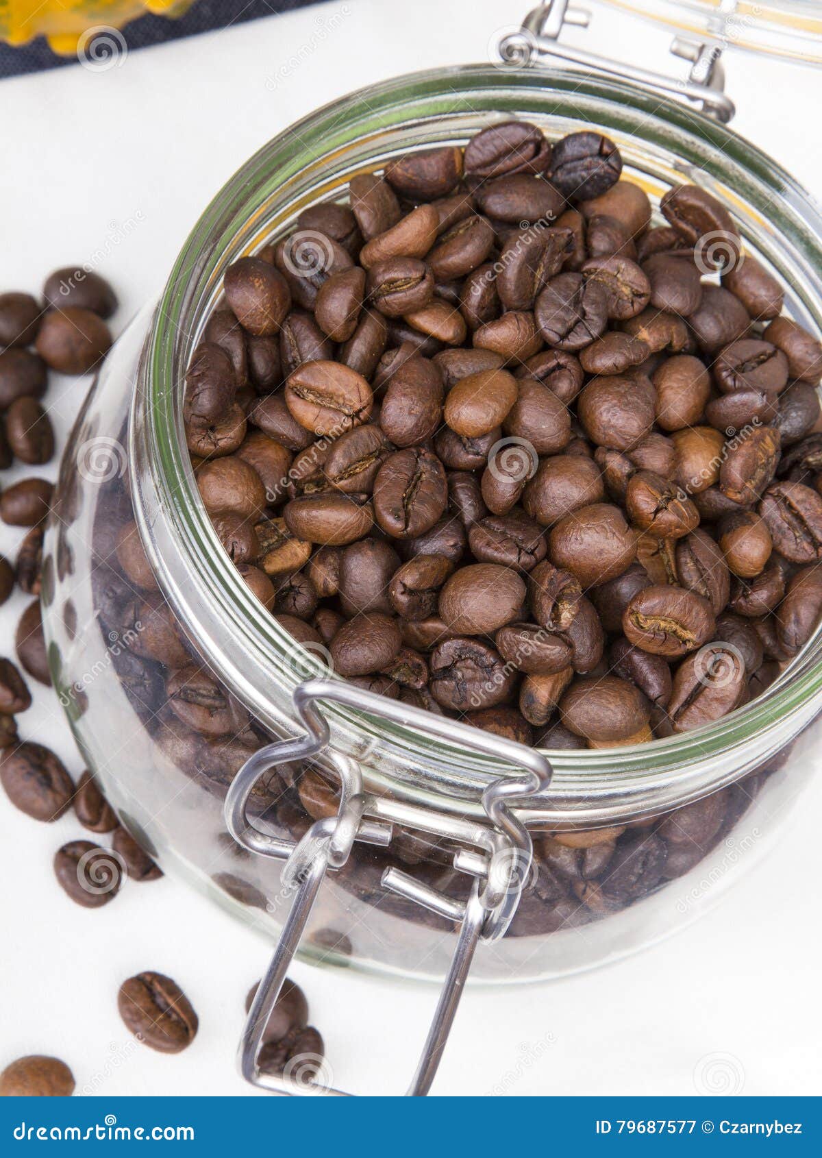 Coffee beans in a jar stock image. Image of aroma, arabica 79687577