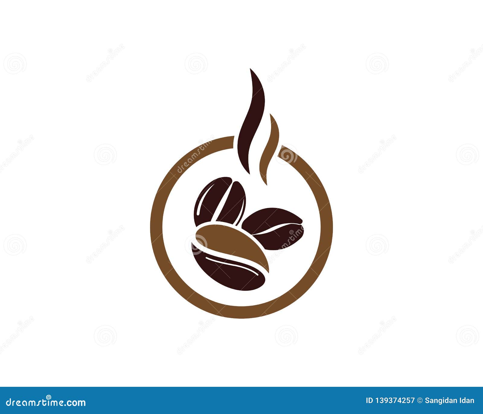 Coffee Beans Logo Template Vector Icon Stock Vector - Illustration ...
