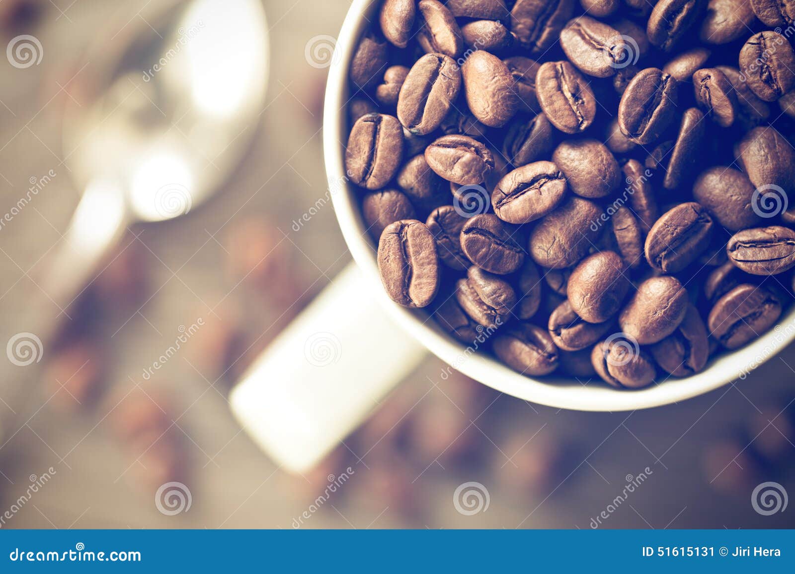 Coffee beans in mug stock image. Image of filter, closeup 51615131