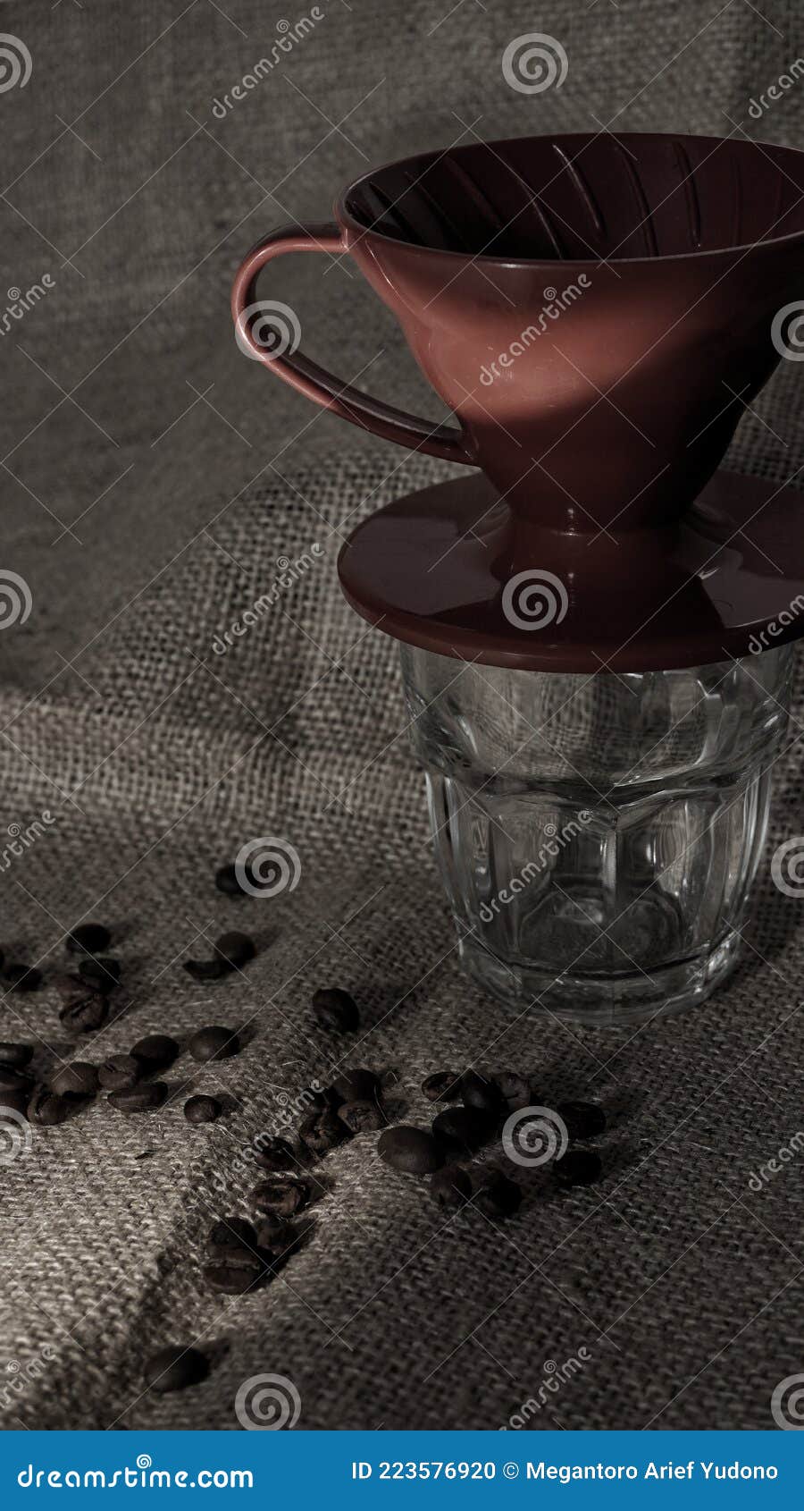 Coffee Beans Preparation for Brewing V60 Filter Coffee. Manually Brew