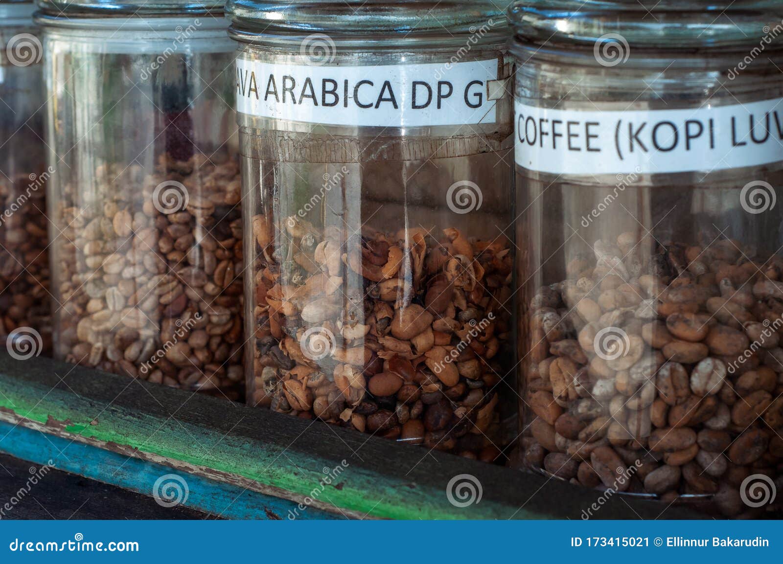 Coffee Beans Selection from Various Countries on Display on the Table