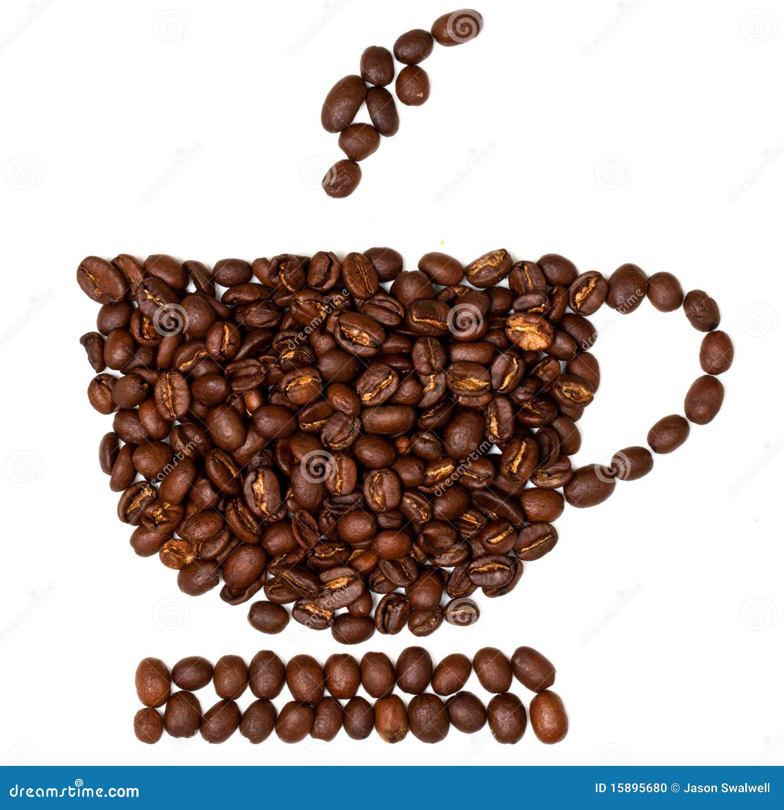 Coffee Beans Shaped In To A Coffee Cup Stock Photo Image of flavor