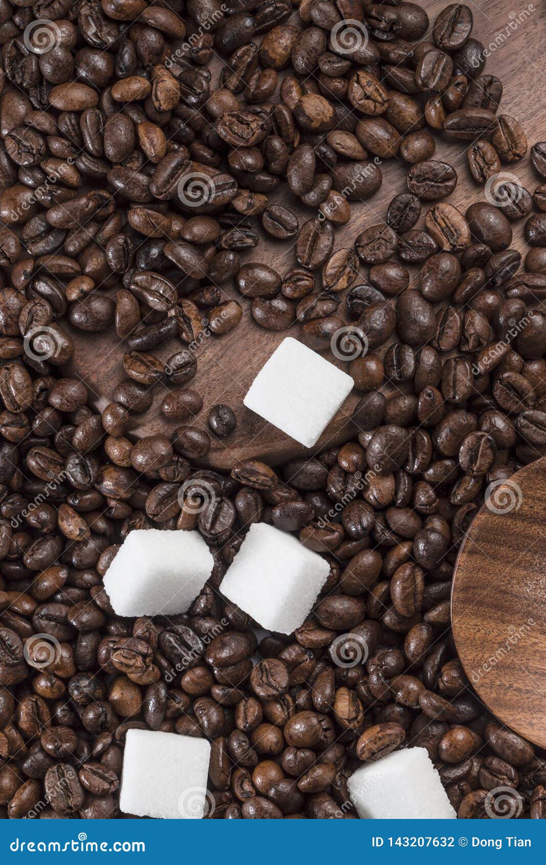 Coffee Beans and Sugar Cubes Stock Photo Image of sugar, sweet 143207632