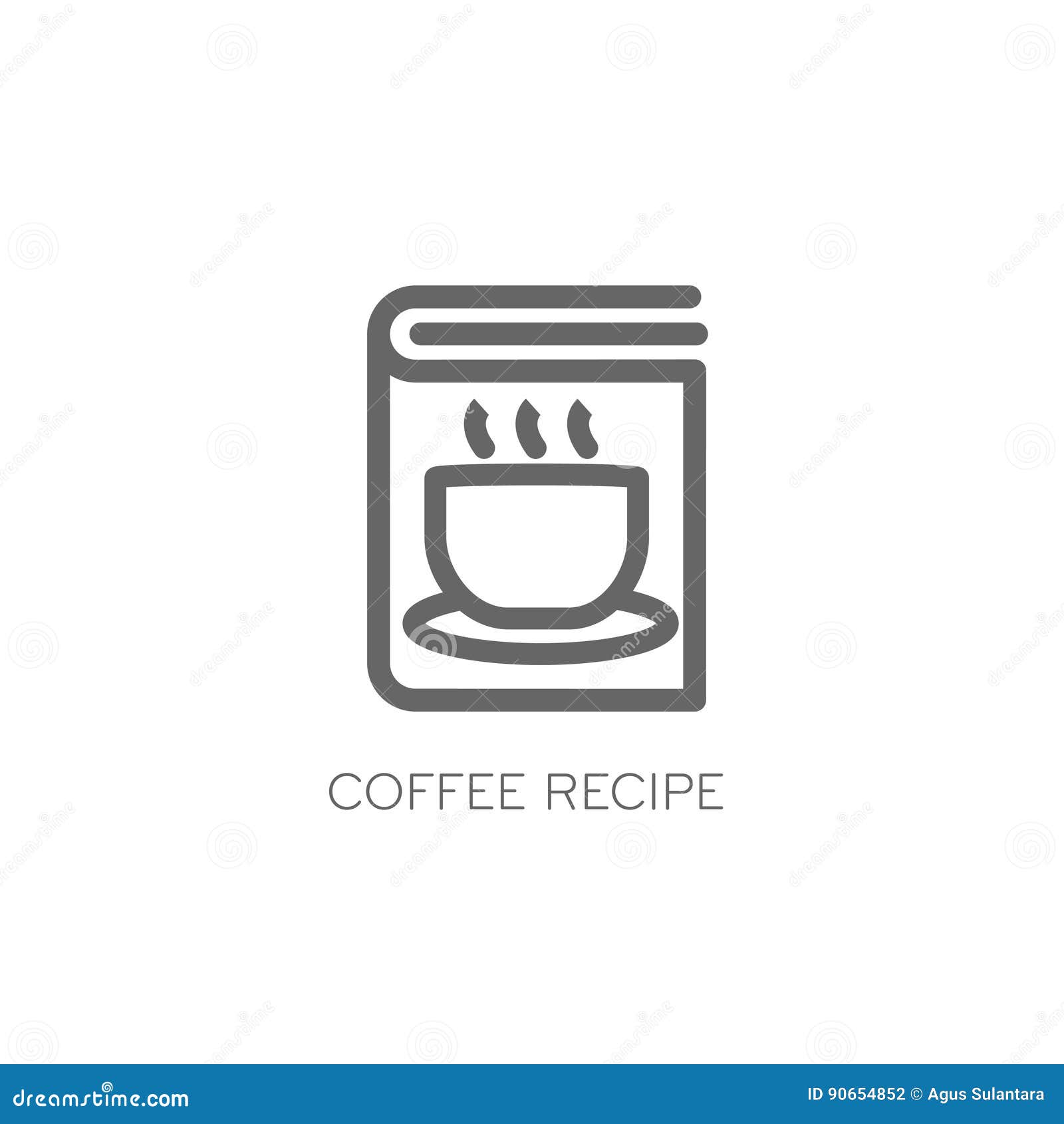 Coffee Book Recipe Logo Design Stock Illustration Illustration of