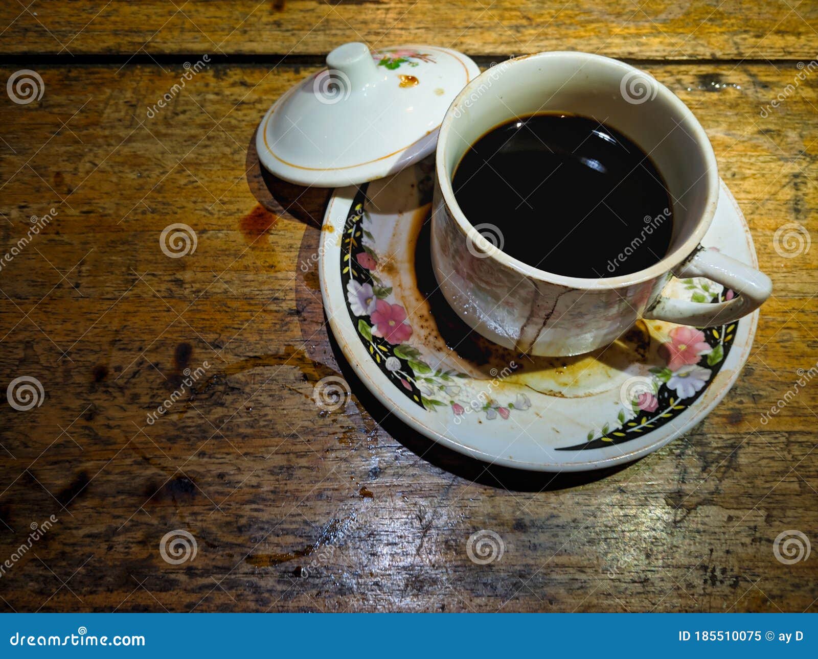 Coffee at the Bottom of a Cup Stock Image Image of food, tableware