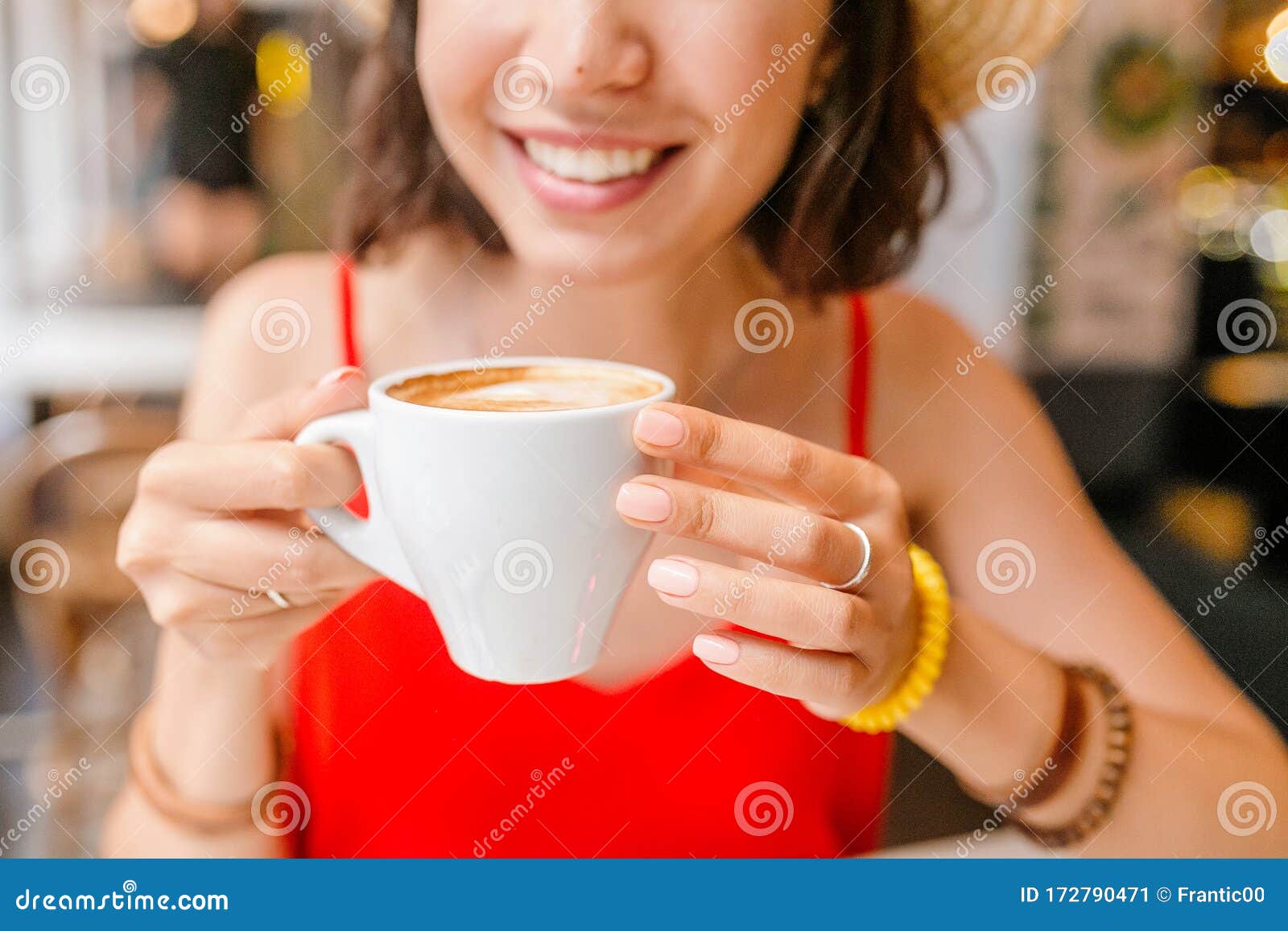 Coffee break in cafe stock image. Image of enjoy, 172790471