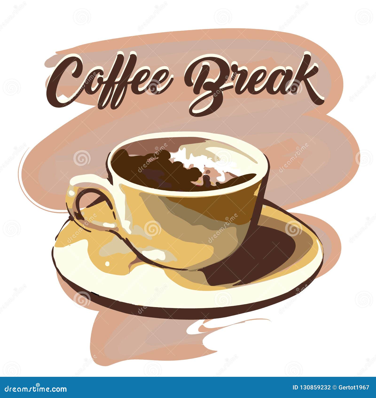  Coffee  Break  Emblem stock vector Illustration of 
