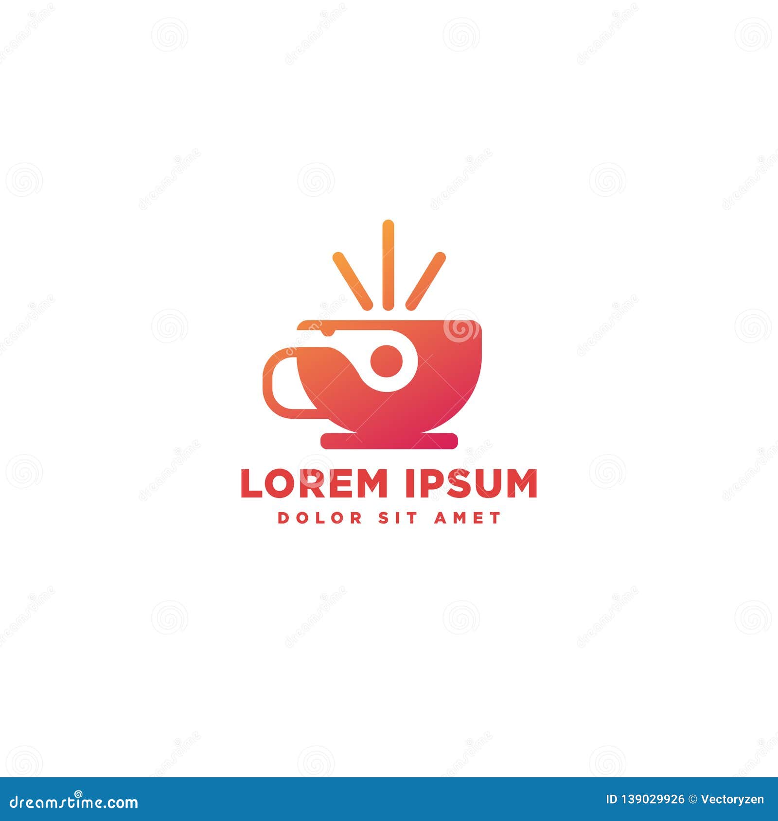 Tea Break Logo. Cafe And Tea Bar Emblem. Blue Teapot And Letters