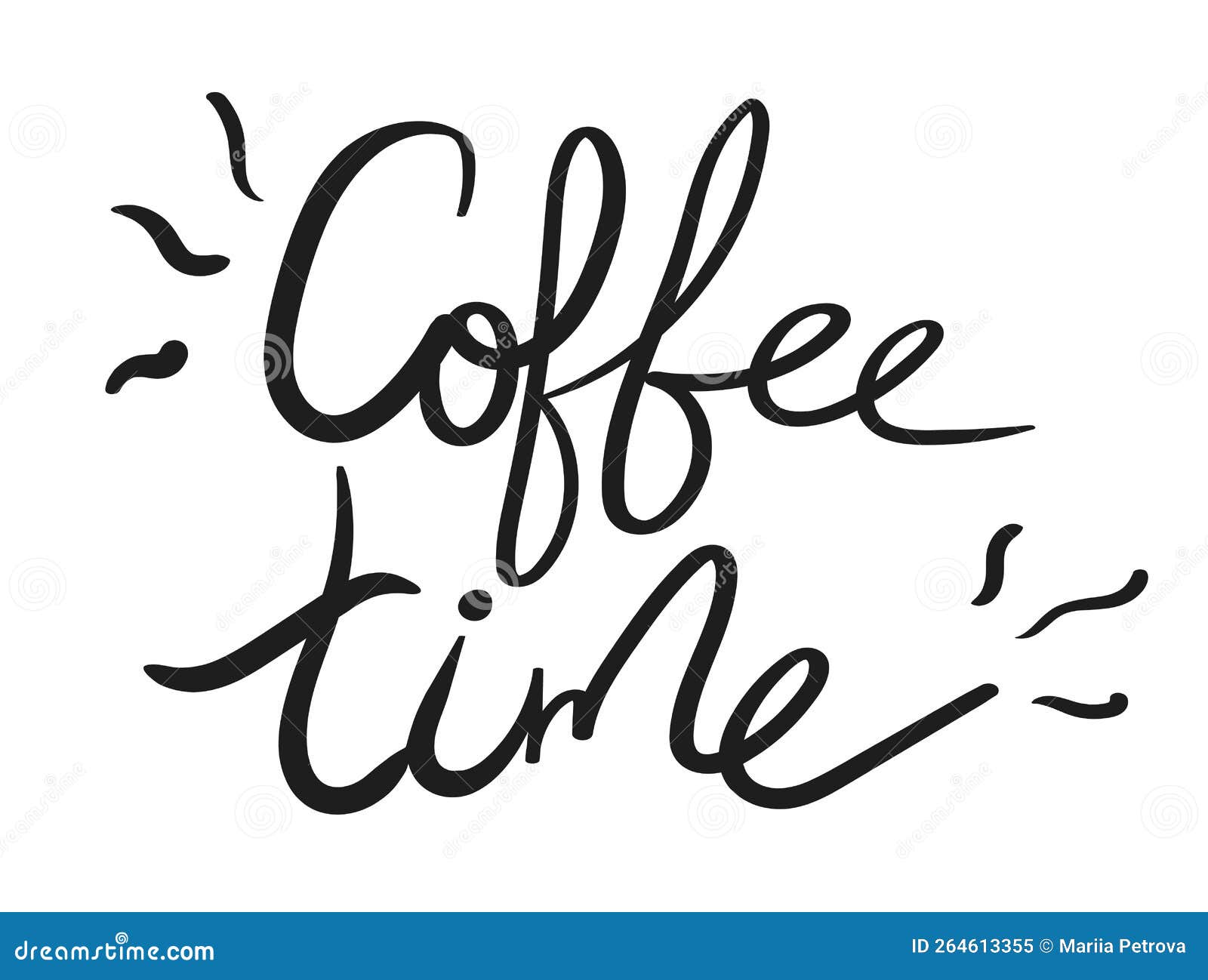 Coffee Break Motivation Phrase. Lettering Isolated on White Stock