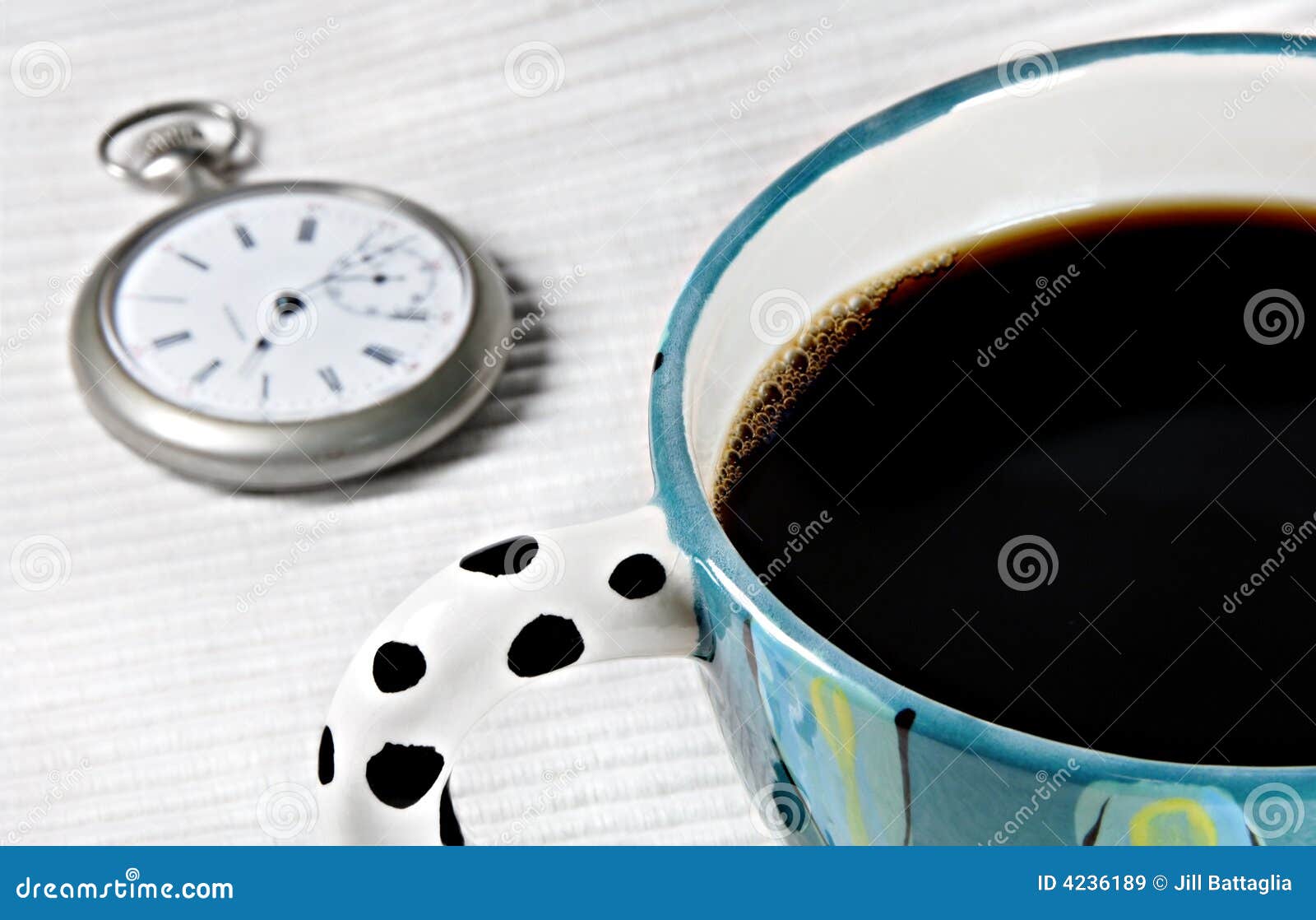 Coffee Break Time stock image. Image of beverage, ticktock 4236189
