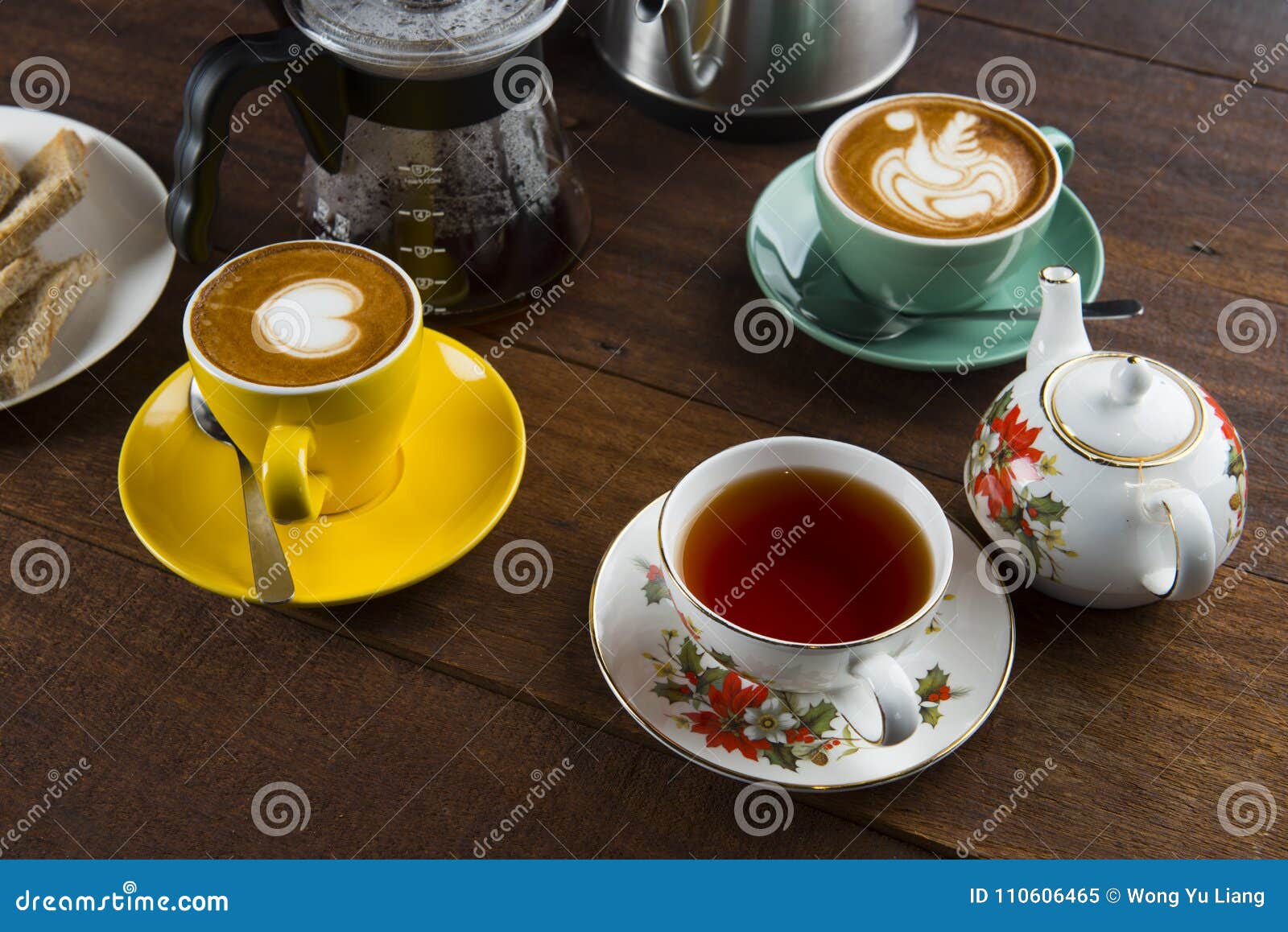 Coffee and breakfast items stock image. Image of items 110606465