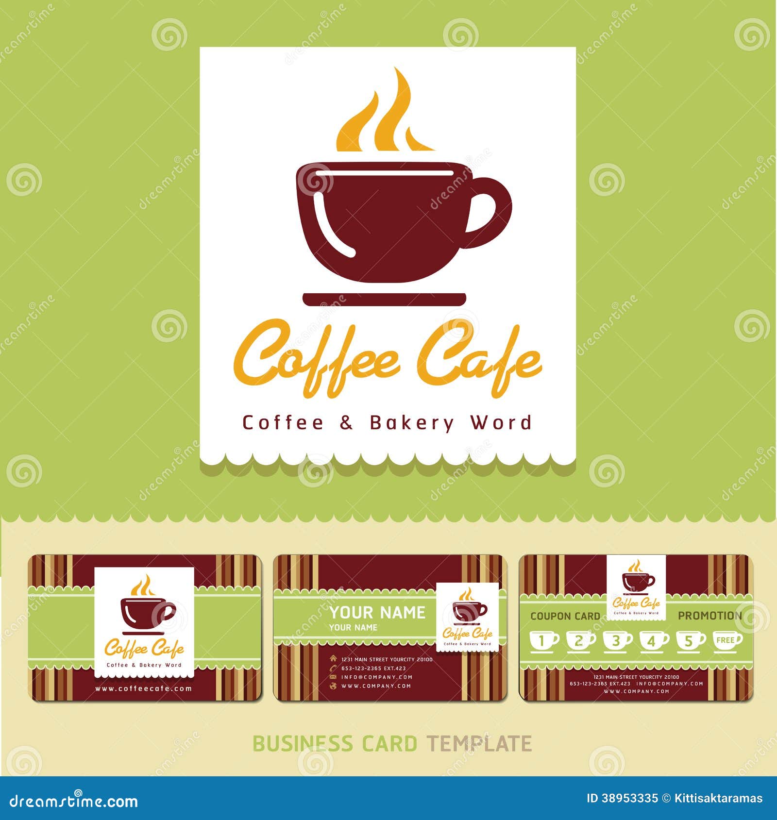 Business card coffee design