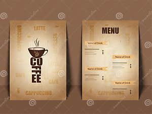 Coffee Cafe Menu Card Design Stock Illustration Illustration Of 