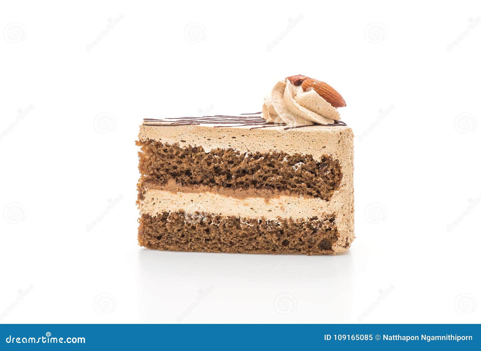 Coffee Cake On White Background Stock Image Image Of Closeup