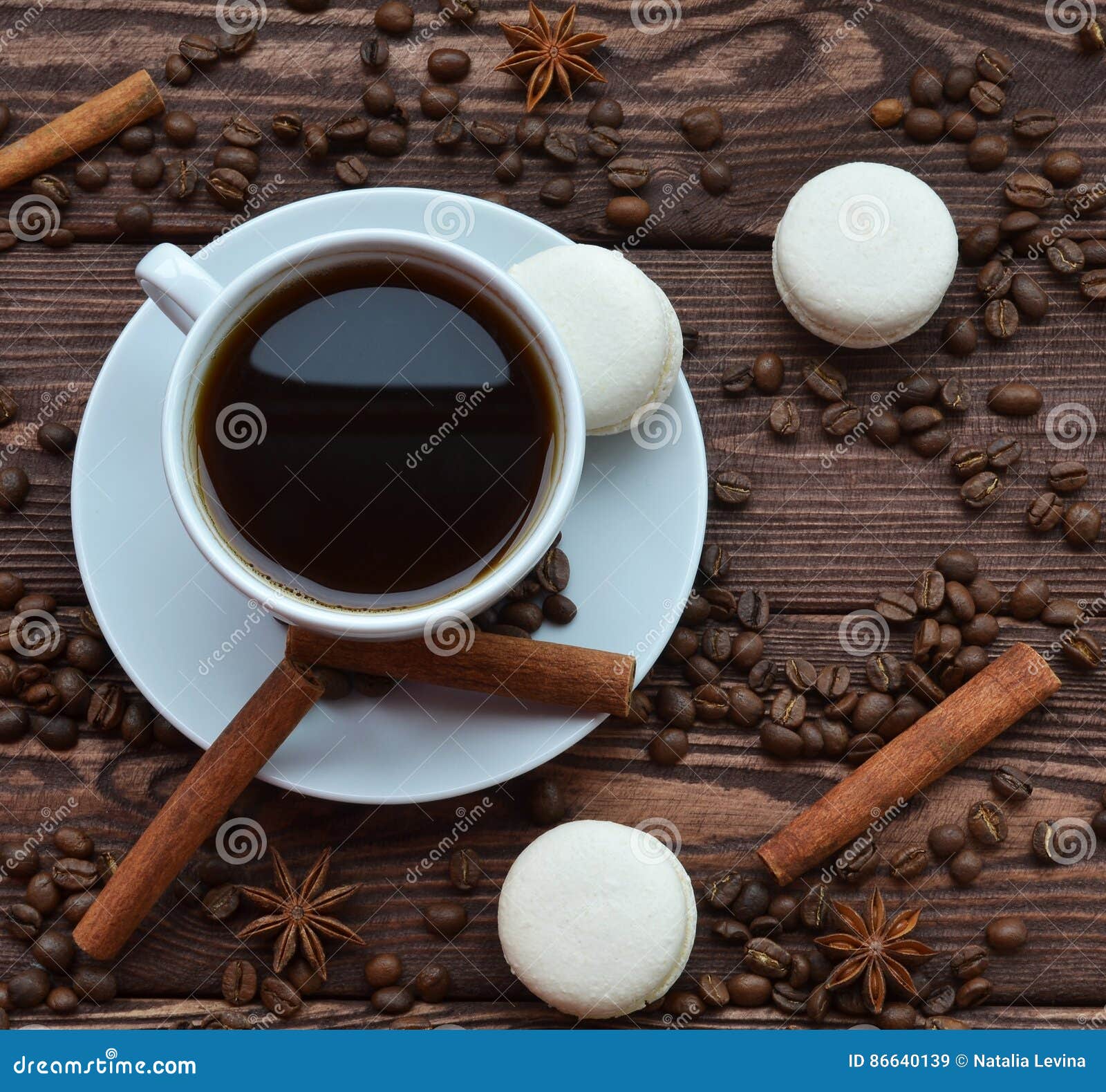 Coffee and Cakes are on the Table. Stock Image Image of baked, candy