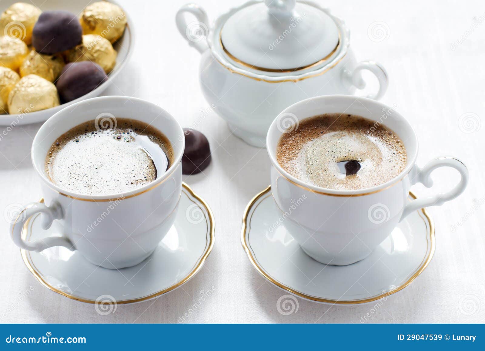 Coffee and candies stock image. Image of food, snack 29047539