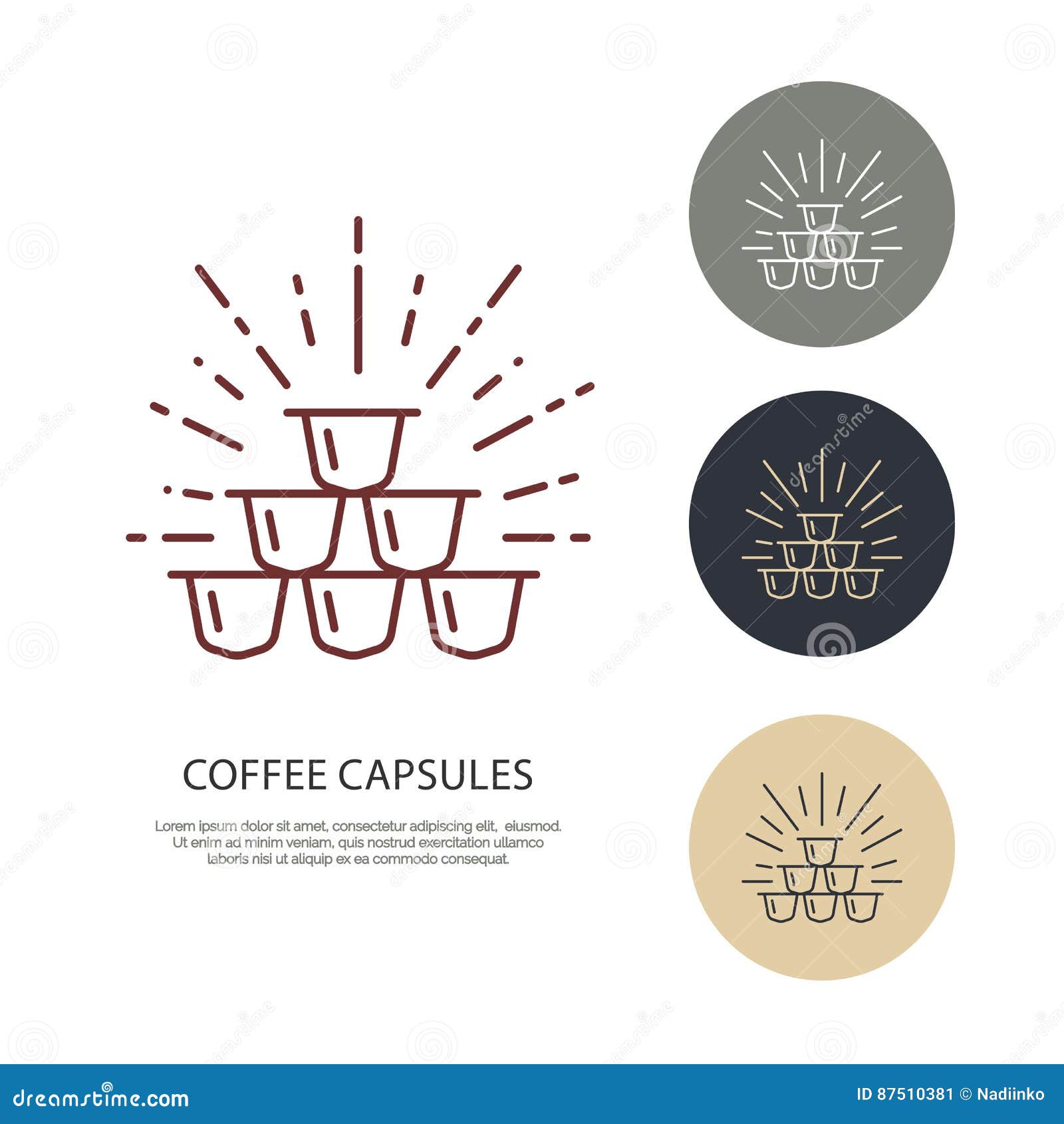 coffee capsules  line icon. barista equipment linear logo. outline  for cafe, bar, shop