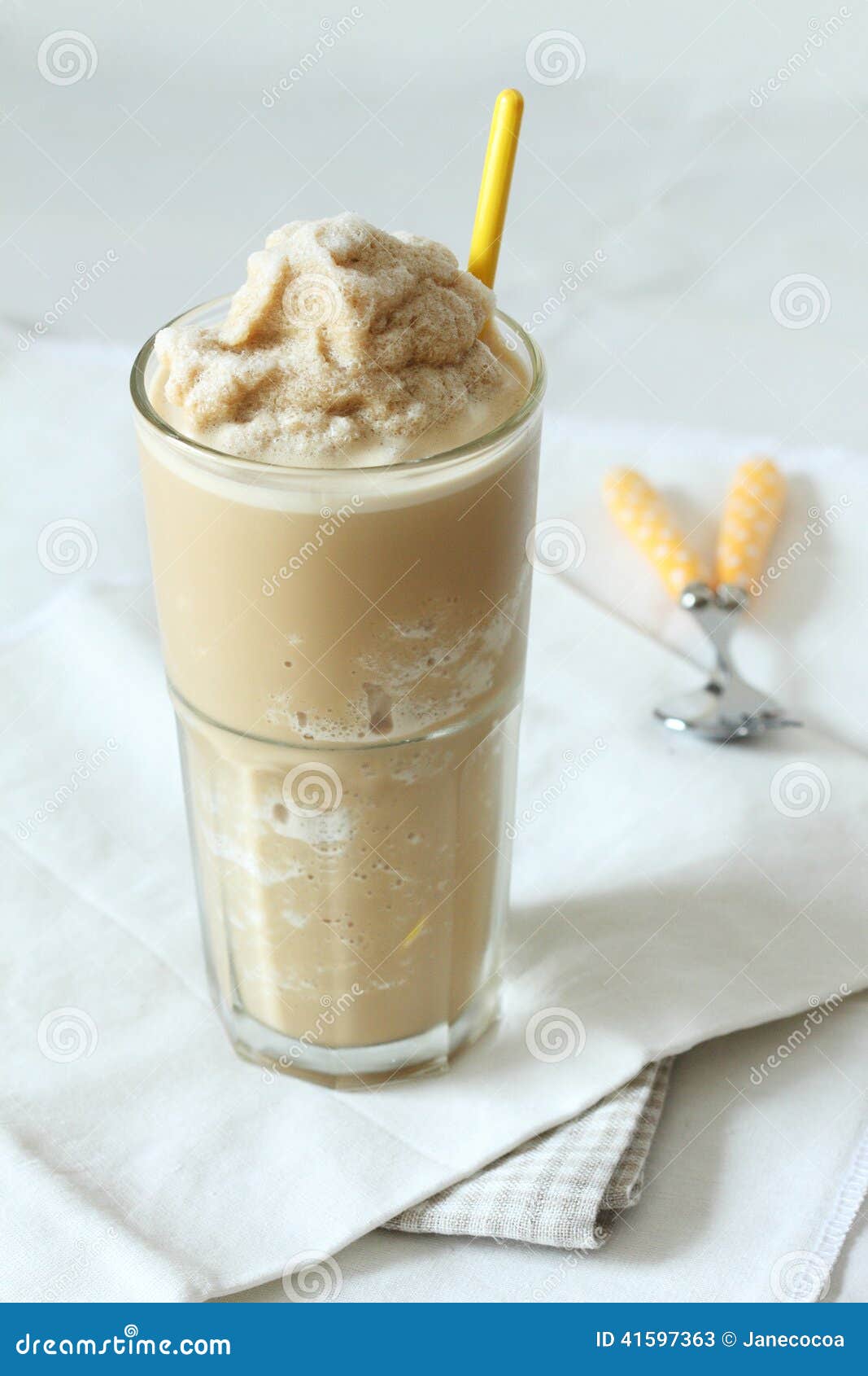 Coffee and Caramel Smoothie Stock Image Image of nutrition, tasty