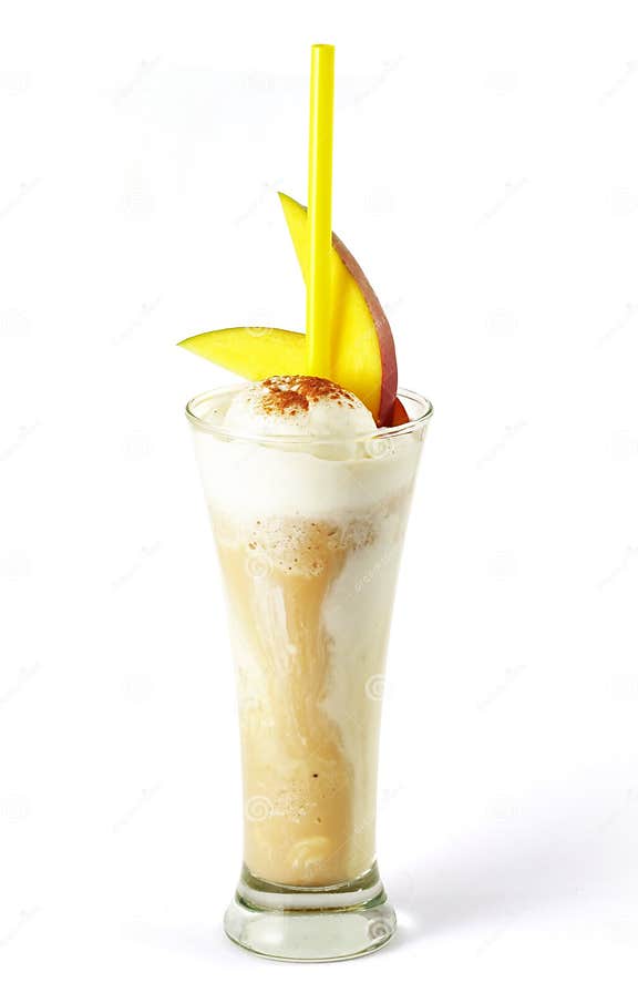 Coffee Cocktail with Icecream Stock Image Image of musetti, mango