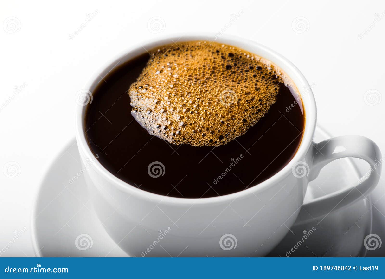 Coffee Cup and Bubbles in a Cup of Coffee Stock Photo Image of fresh, cafe 189746842