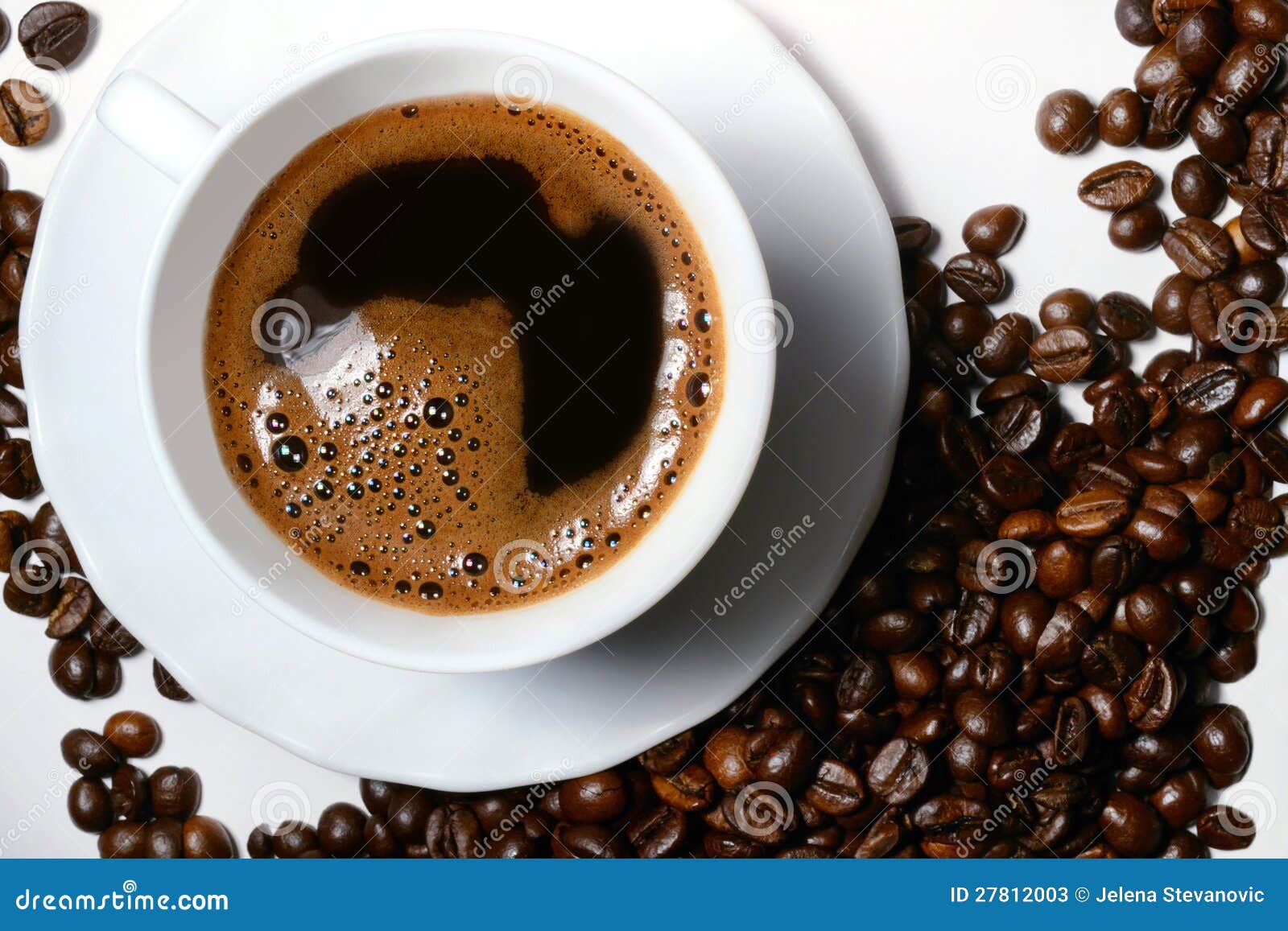 Coffee Cup and Coffee Beans Stock Image Image of beverage, foam 27812003