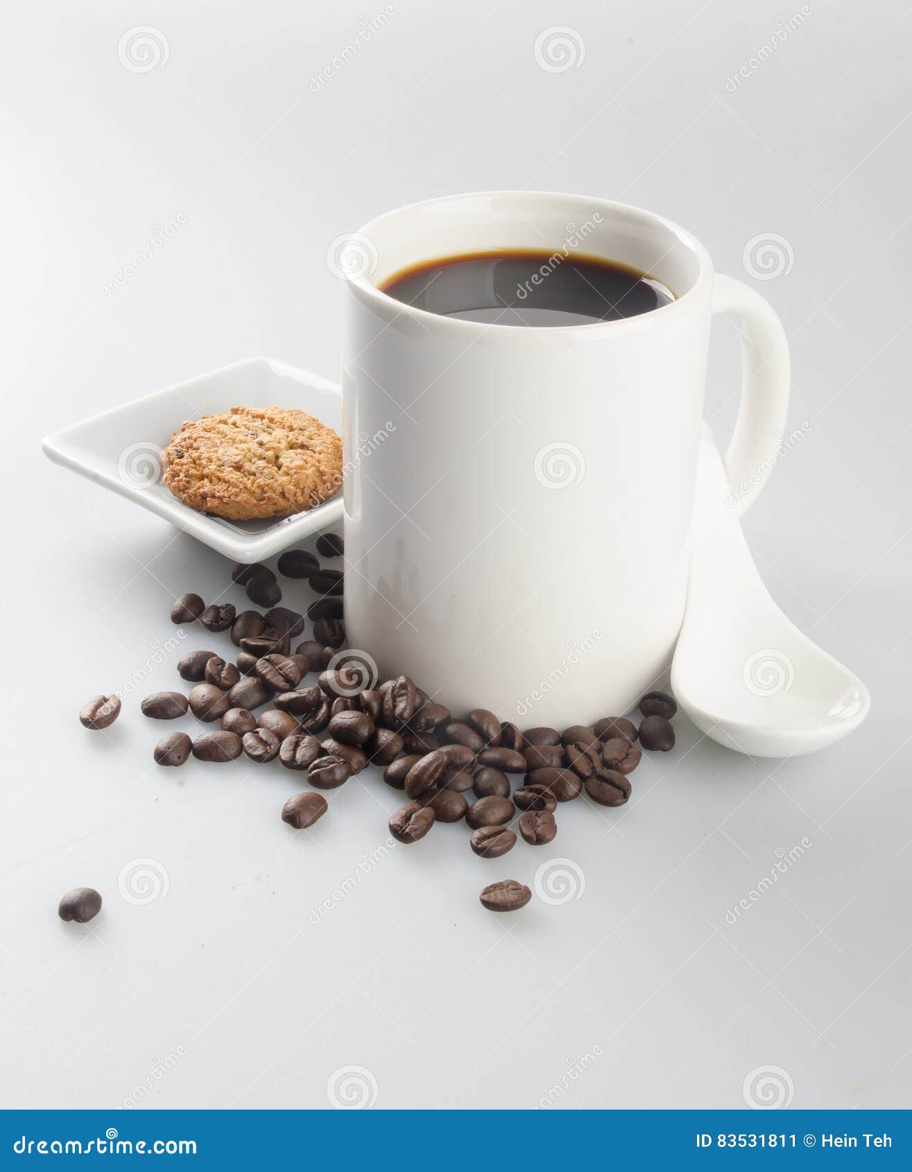 Coffee or Cup of Coffee and Cookie on Background. Stock Image - Image ...