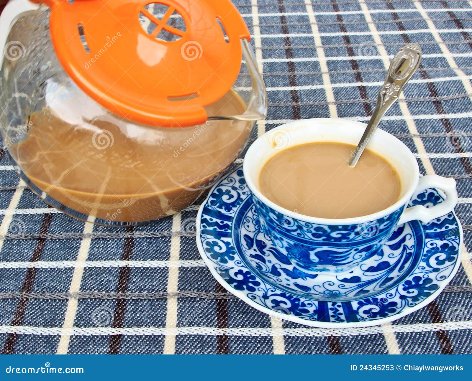 Coffee cup and coffee pot stock image. Image of color 24345253