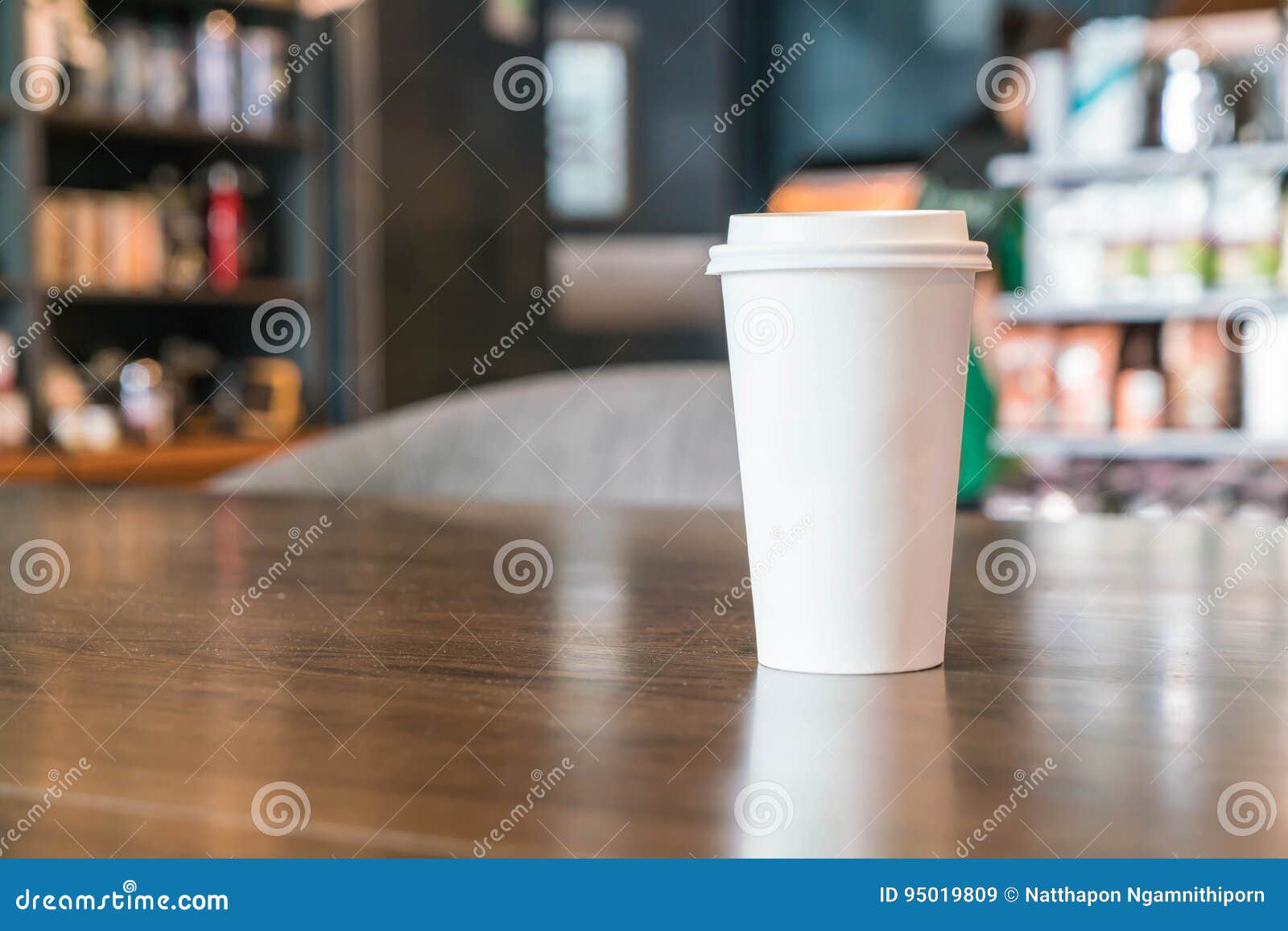 Coffee cup in coffee shop stock image. Image of closeup 95019809