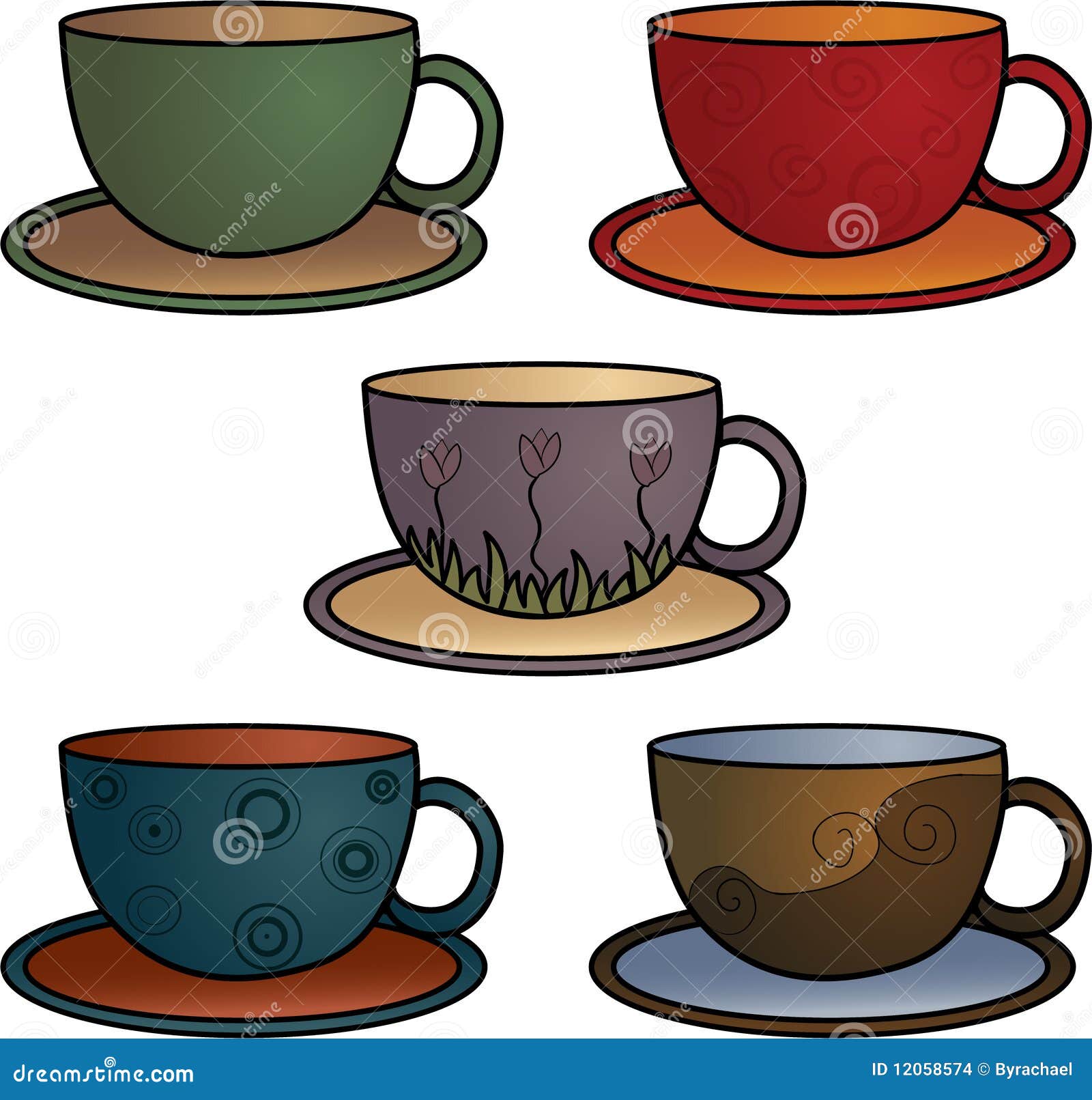 Coffee Cup Collection stock illustration. Illustration of caffeine