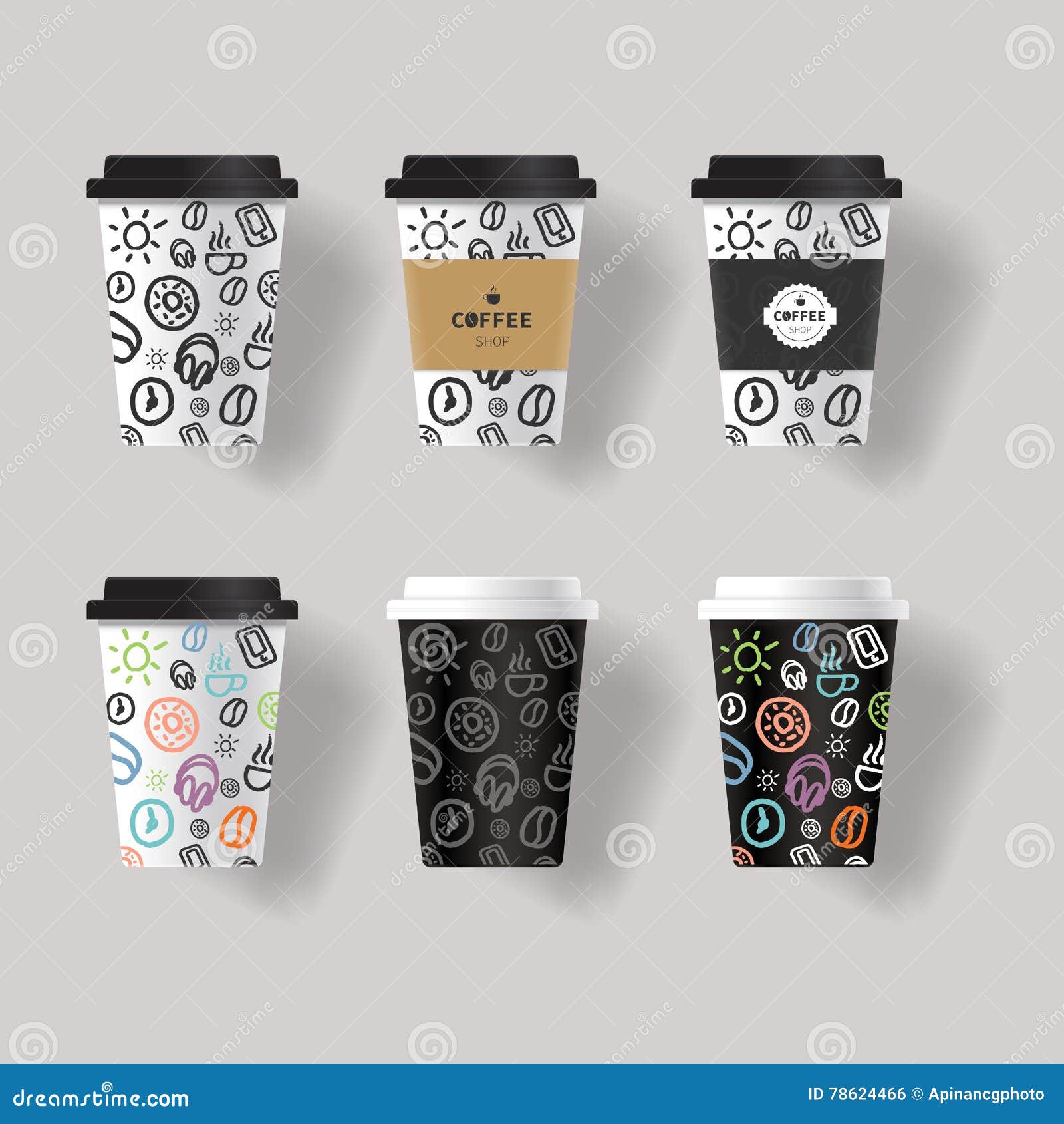Coffee Cup Design Template Mock Up Stock Vector Illustration of Coffee Cup Design Template Mock Up Stock Vector Illustration of
