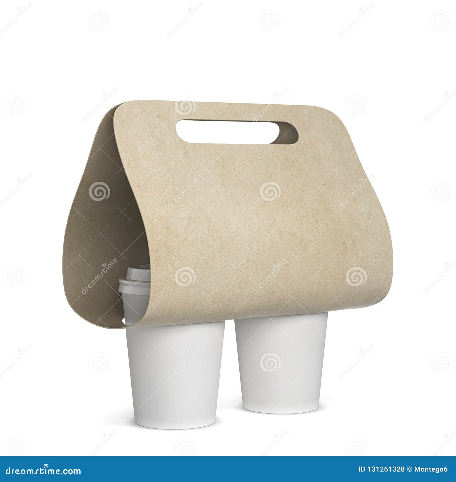 Download Coffee cup holder mockup stock illustration. Illustration ...