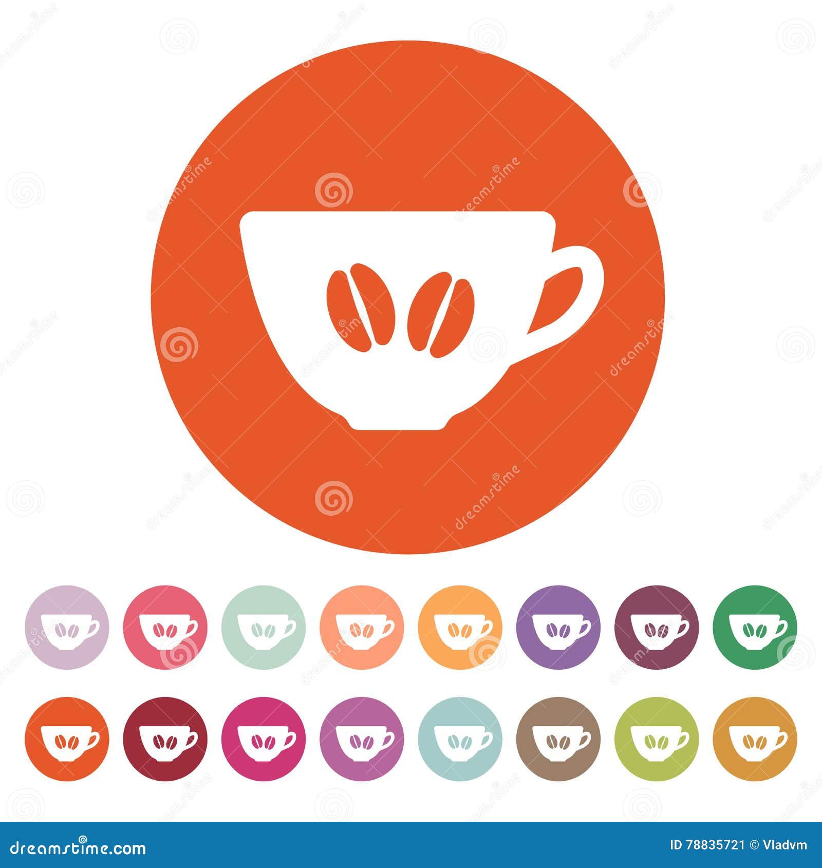 The Coffee and Cup Icon. Coffee and Cup Symbol Stock Vector