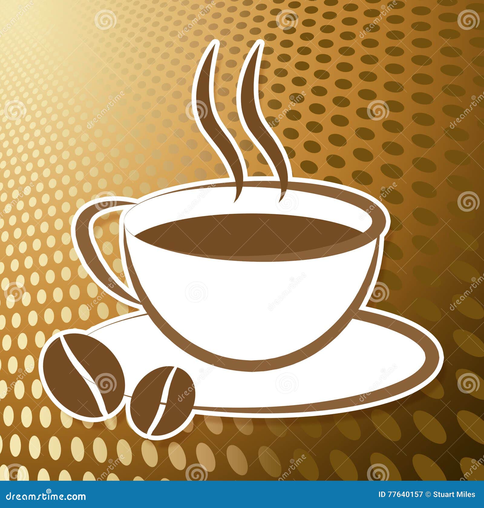 Coffee Cup Icon Indicates Drink Cups and Cafe Stock Illustration