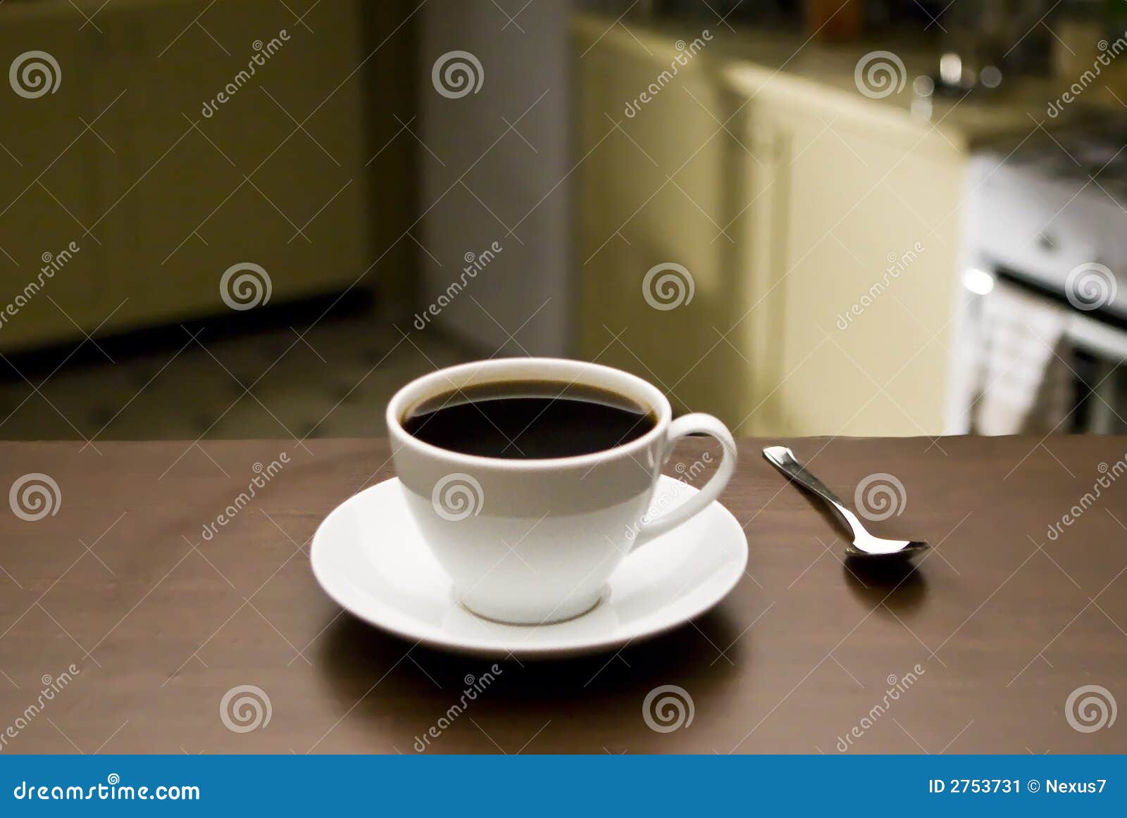 Coffee cup in kitchen stock image. Image of saucer, delicious 2753731